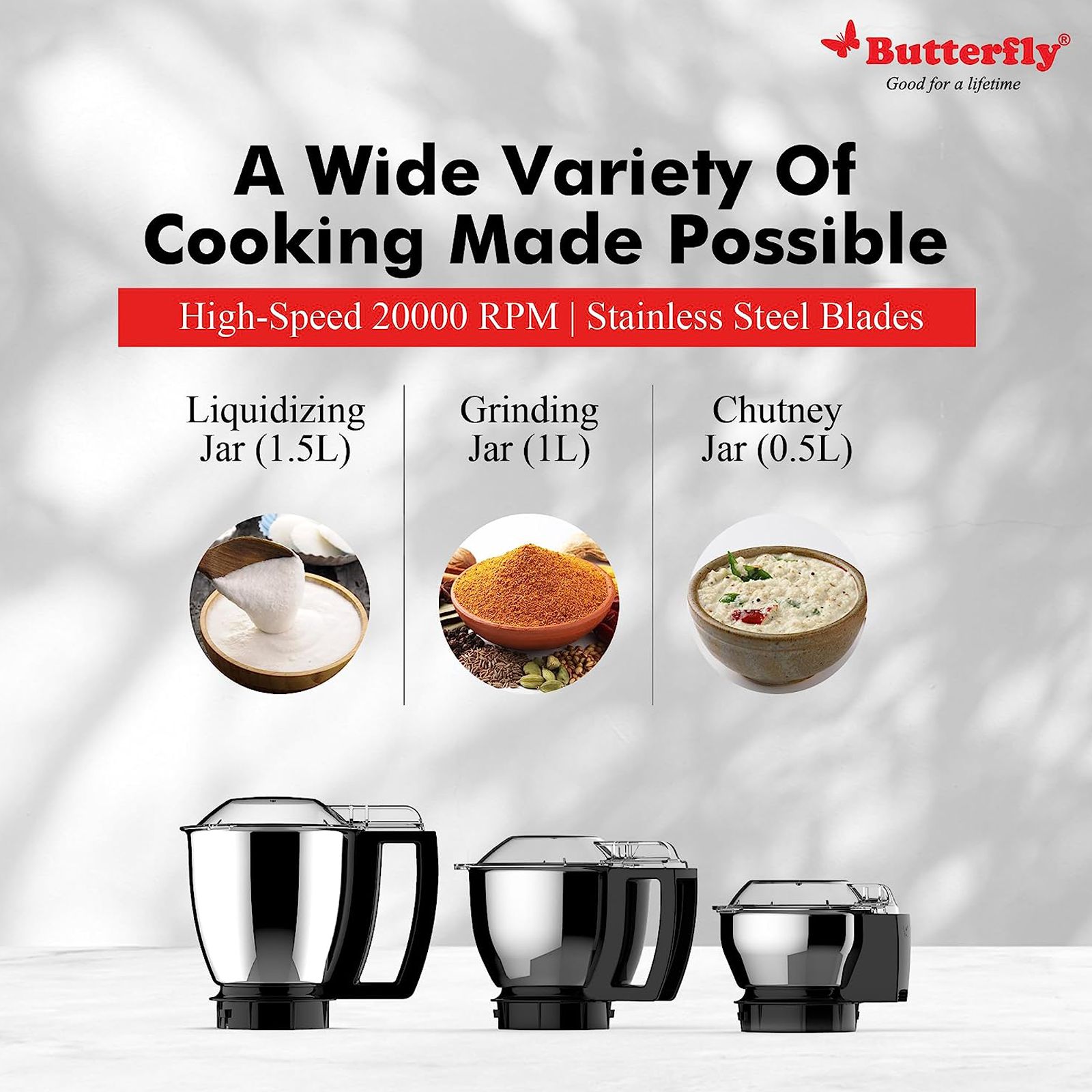Butterfly Magnum 900 Watt 3 Jars Mixer Grinder (Hands Free Operation, Black) Butterfly Magnum 900 Watt 3 Jars Mixer Grinder (Hands Free Operation, Black)_4