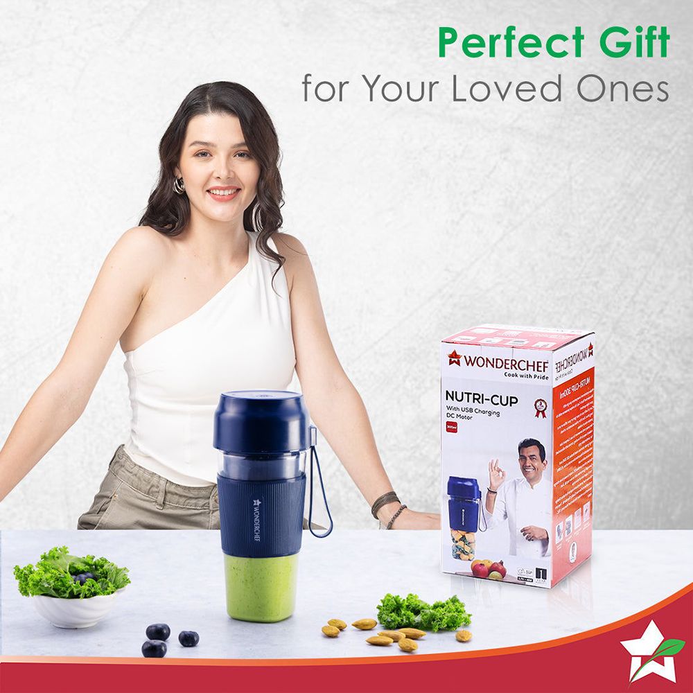 WONDERCHEF Nutri Cup 40 Watt Portable Blender (Dishwasher Safe, Blue) WONDERCHEF Nutri Cup 40 Watt Portable Blender (Dishwasher Safe, Blue)_16