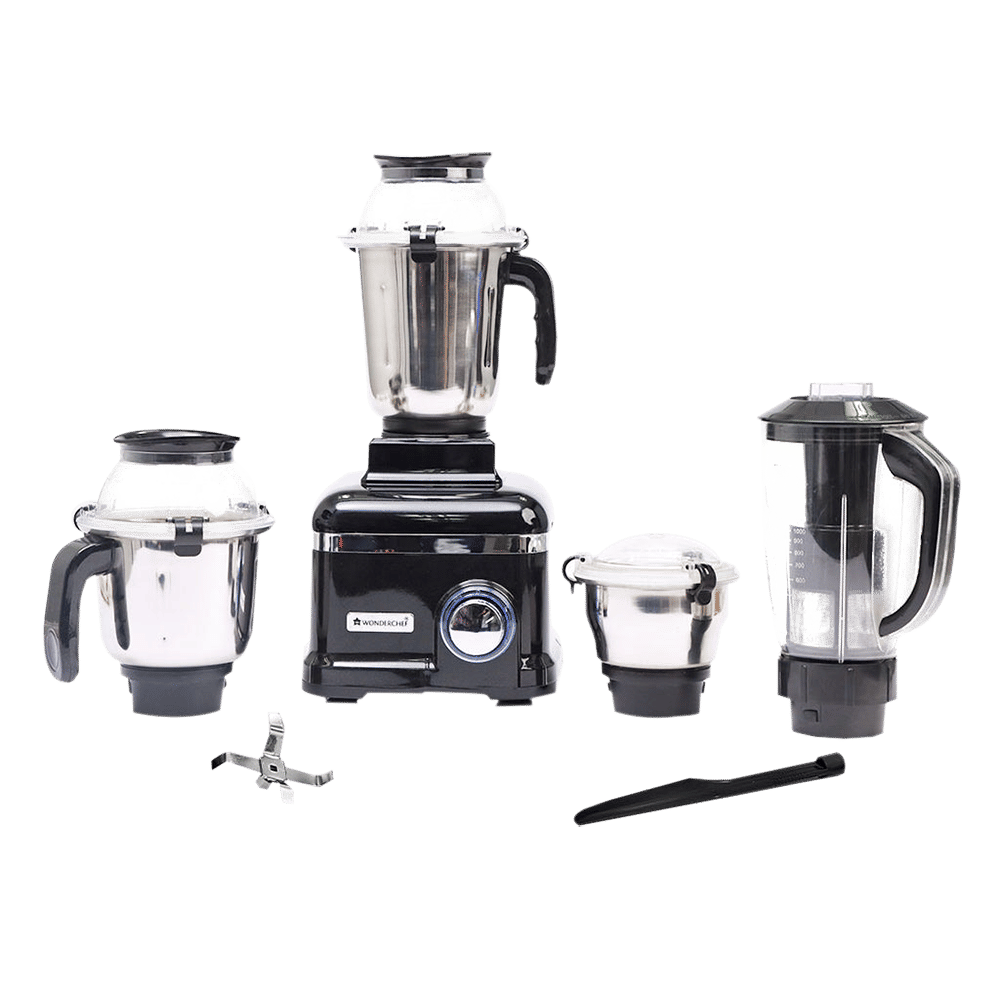 WONDERCHEF Sumo Black DLX 1000 Watt 4 Jars Mixer Grinder (Advanced Air Ventilation System, Black) WONDERCHEF Sumo Black DLX 1000 Watt 4 Jars Mixer Grinder (Advanced Air Ventilation System, Black)_1