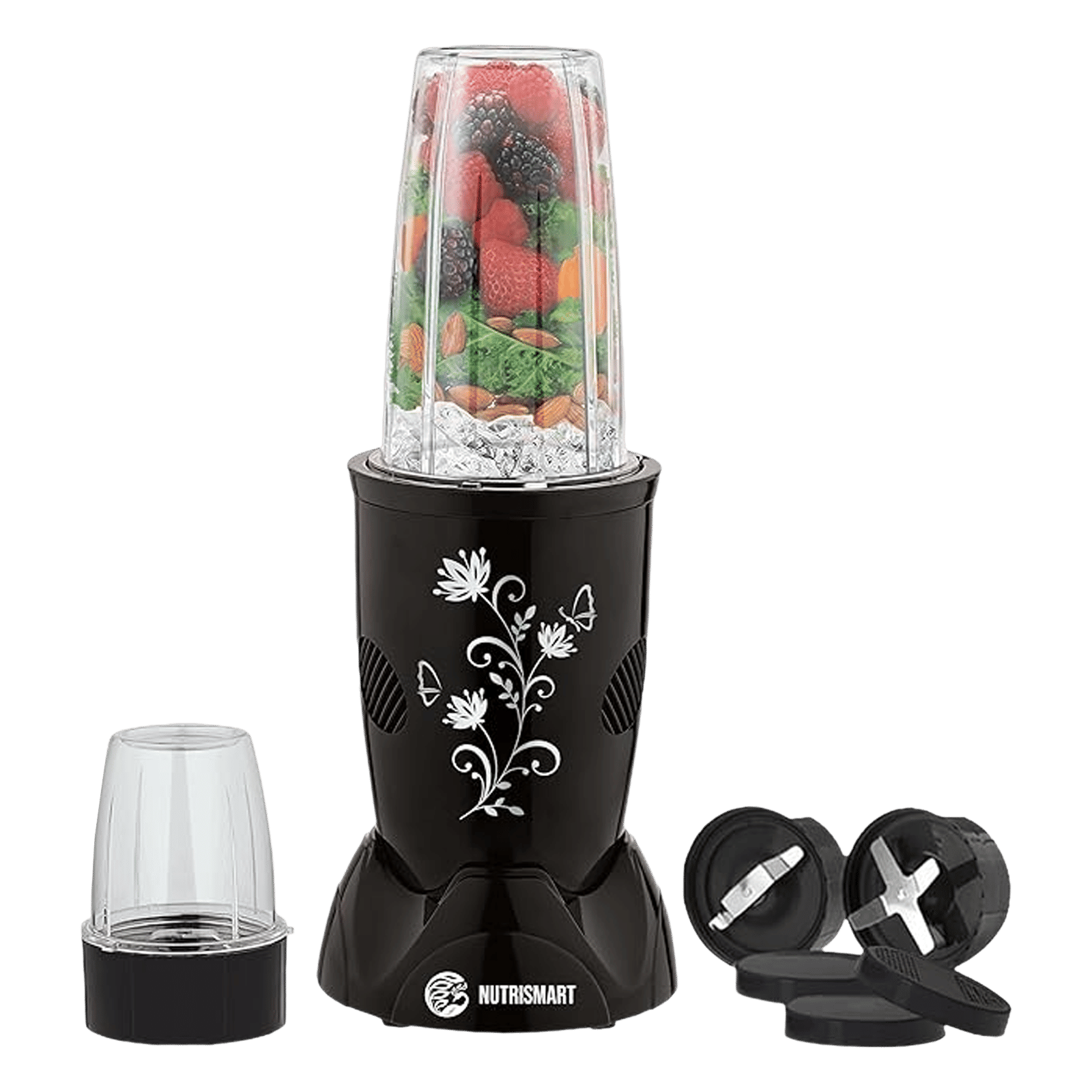 Nutrismart NS Bullet 500 Watt 2 Jars Mixer Grinder Blender (22000 RPM, Copper Winding, Black)_1