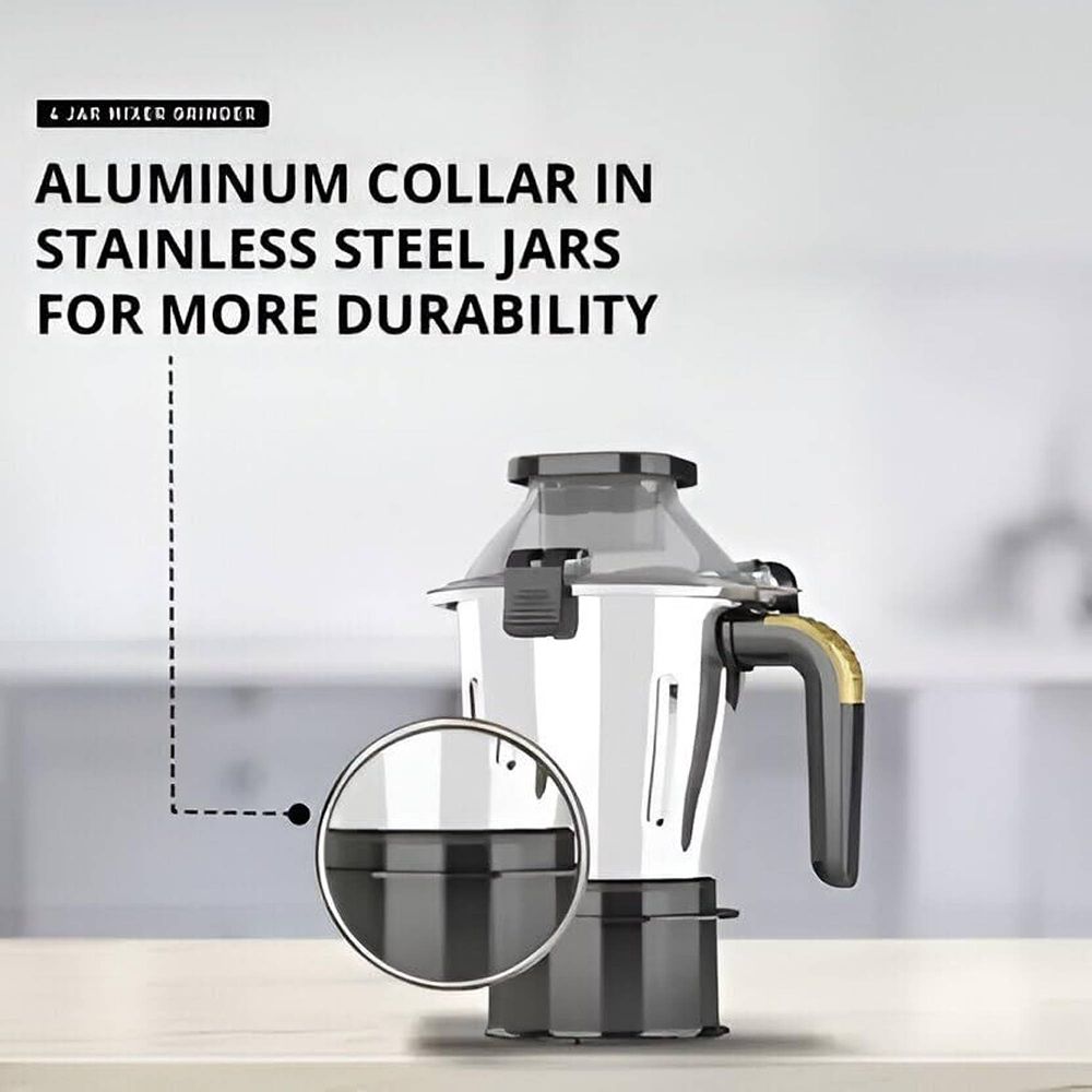 HAVELLS Hexo Plus 1100 Watt 4 Jars Mixer Grinder (Black)_8
