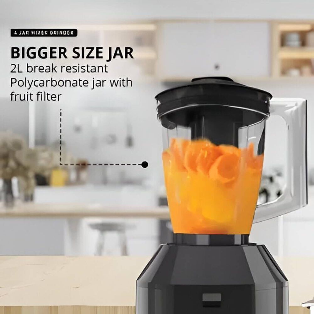 HAVELLS Hexo Plus 1100 Watt 4 Jars Mixer Grinder (Black)_9
