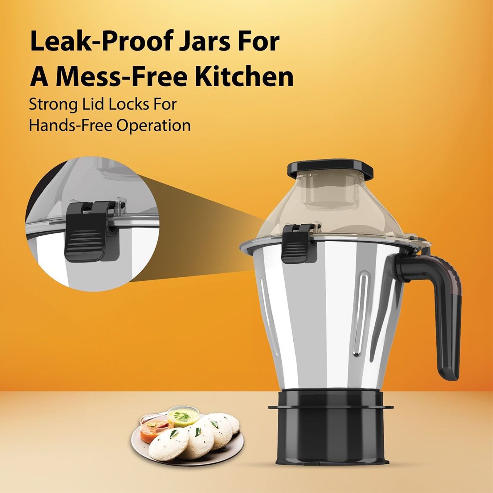 HAVELLS Hexo Plus 1100 Watt 4 Jars Mixer Grinder (Black)_15