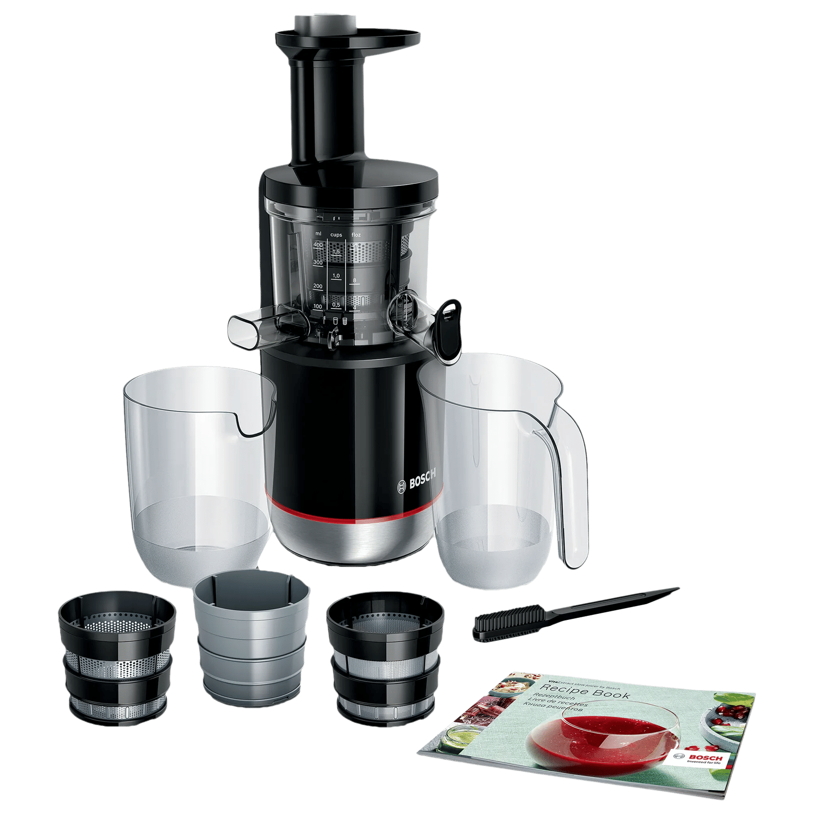 BOSCH VitaExtract 150 Watt 2 Jars Slow Juicer (55 RPM, GentleSqueezing Technology, Black)_1