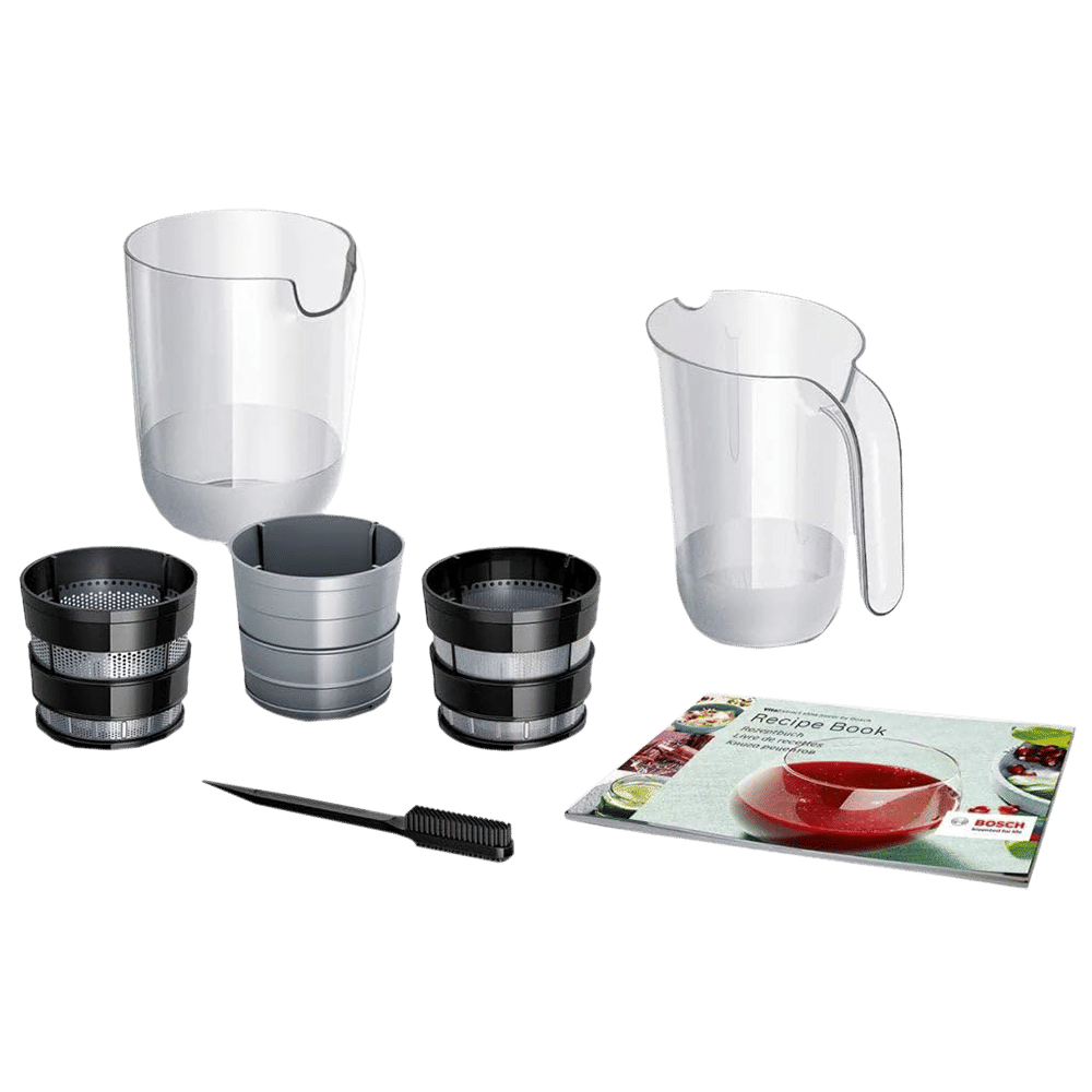 BOSCH VitaExtract 150 Watt 2 Jars Slow Juicer (55 RPM, GentleSqueezing Technology, Black)_7