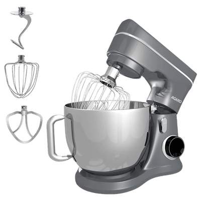 AGARO Elegant 1400 Watt 10 Speed Stand Mixer with 3 Attachments (Pulse Function, Dark Grey)