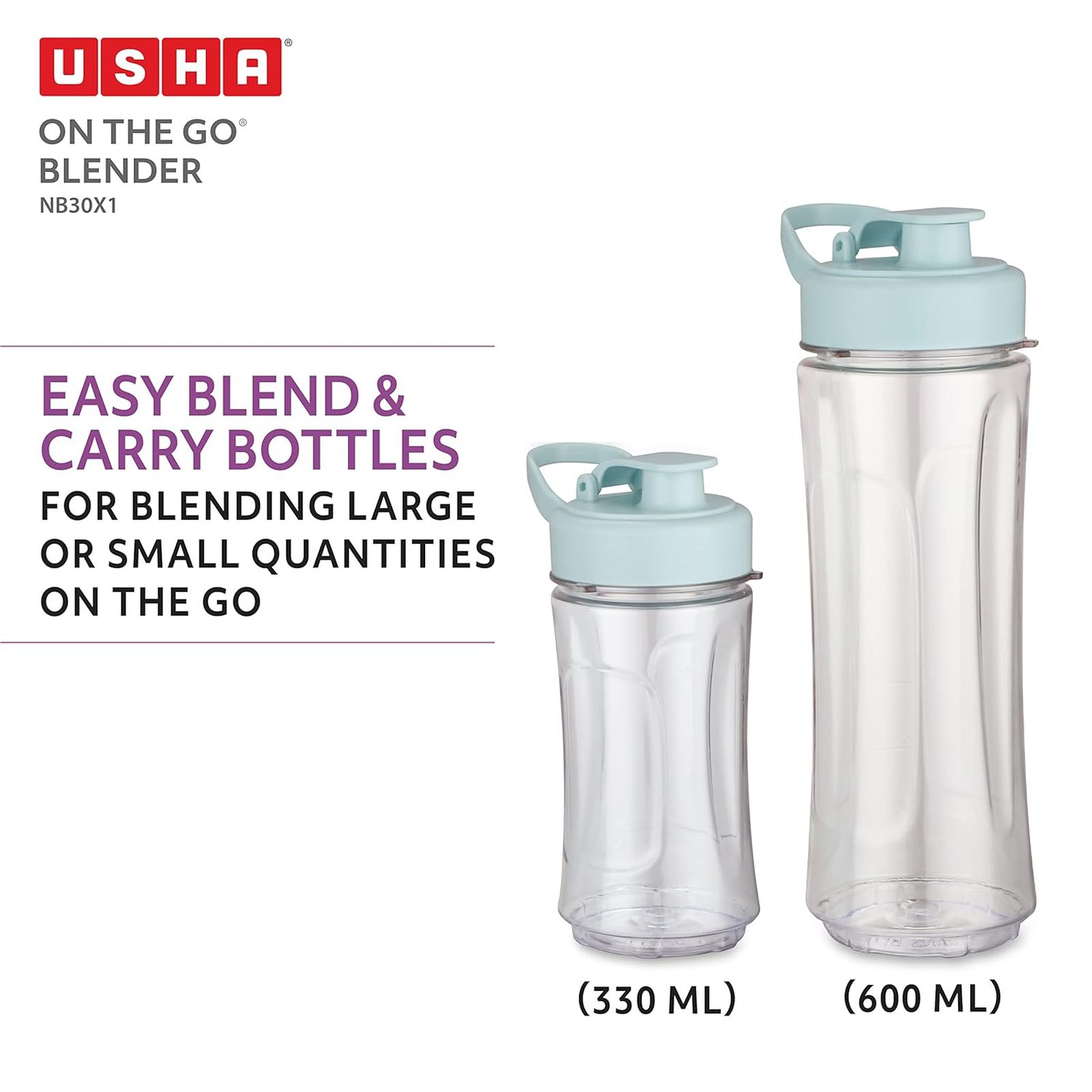 USHA On The Go 350 Watt 2 Jars Juicer Mixer Grinder (Spill Proof, Pastel Green) USHA On The Go 350 Watt 2 Jars Juicer Mixer Grinder (Spill Proof, Pastel Green)_7