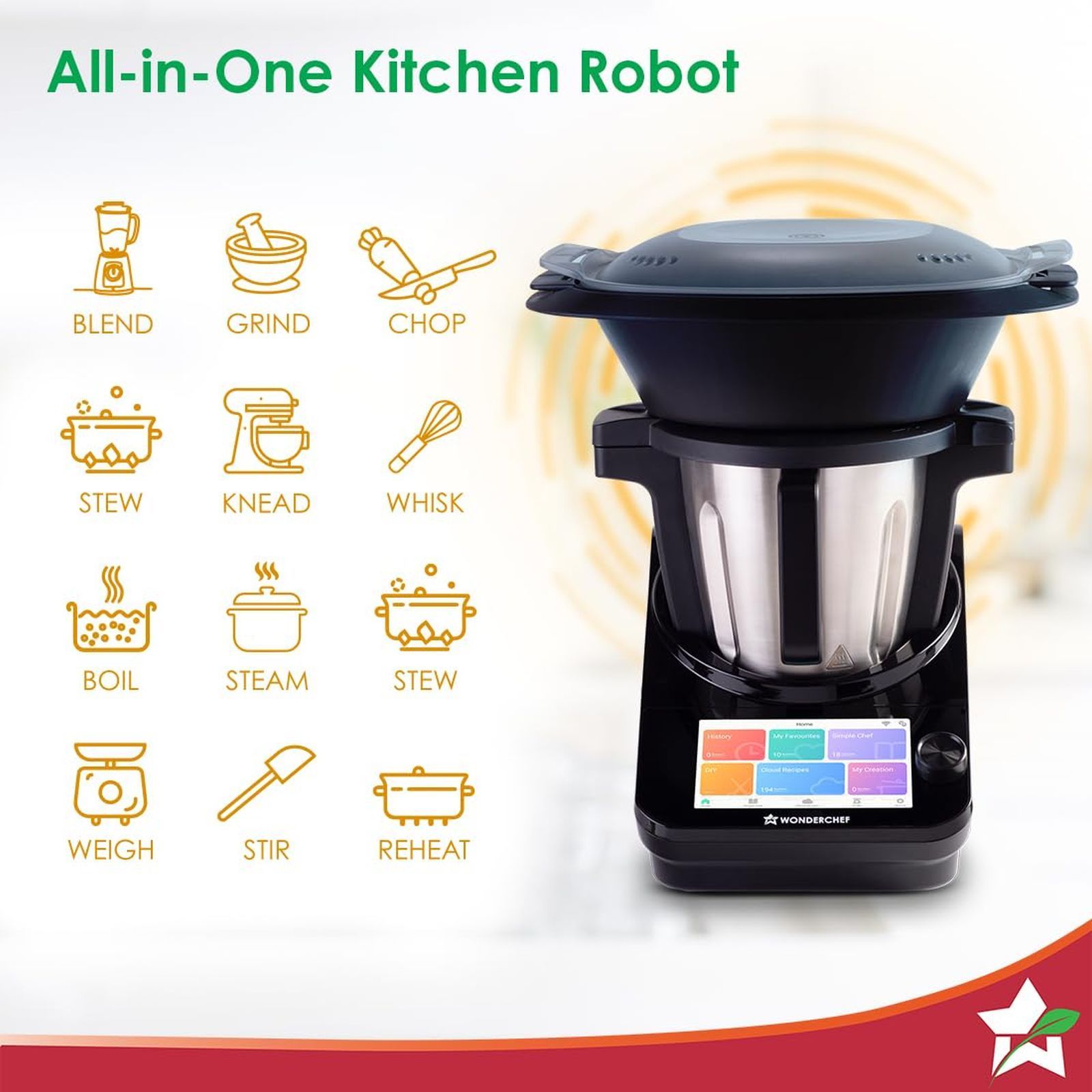 Wonderchef Chef Magic 1800 Watts Food Processors with 3 Blades (Black) Wonderchef Chef Magic 1800 Watts Food Processors with 3 Blades (Black)_4