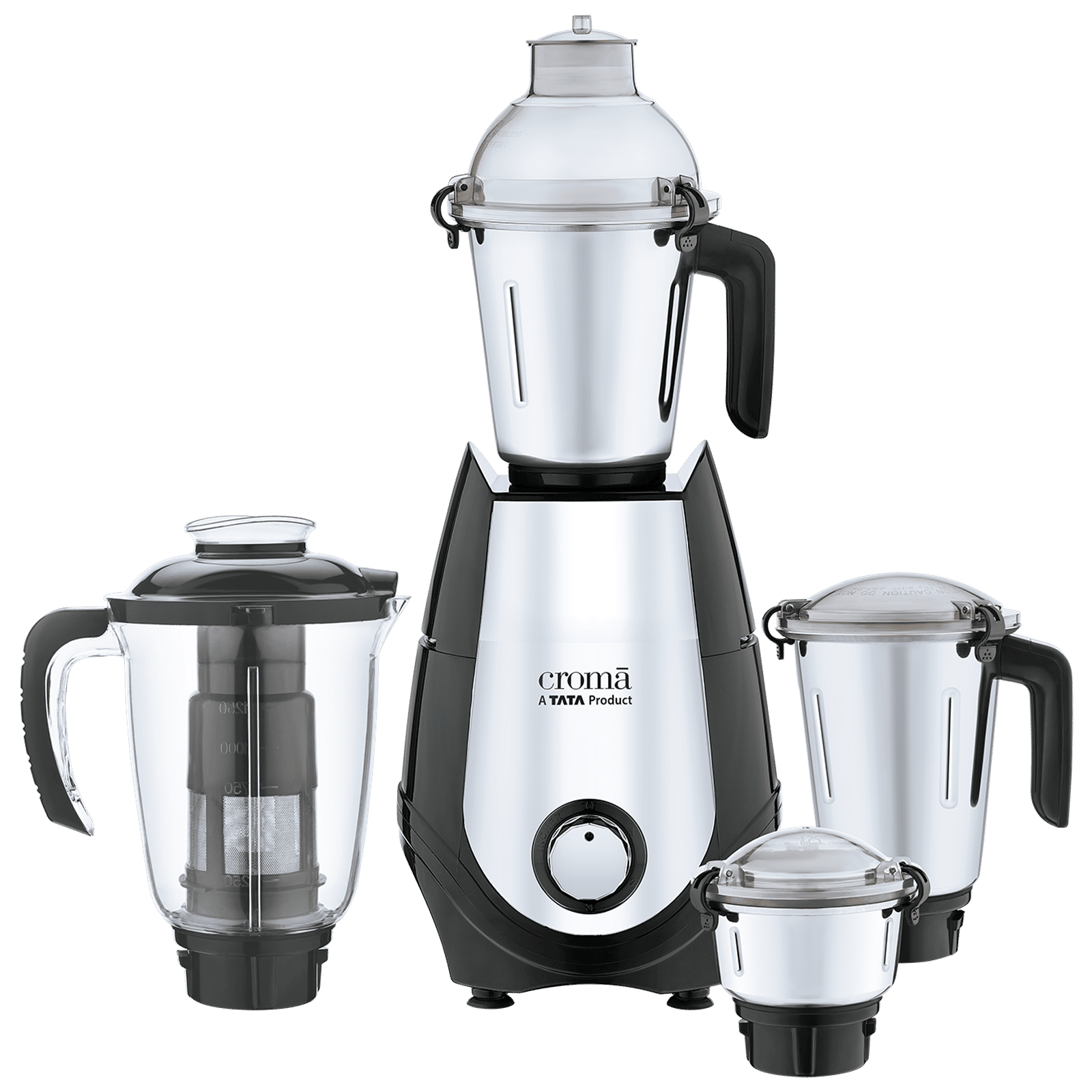 Croma 1000 Watt 4 Jars Juicer Mixer Grinder (20000 RPM, Copper Motor, Black & Silver) Croma 1000 Watt 4 Jars Juicer Mixer Grinder (20000 RPM, Copper Motor, Black & Silver)_1