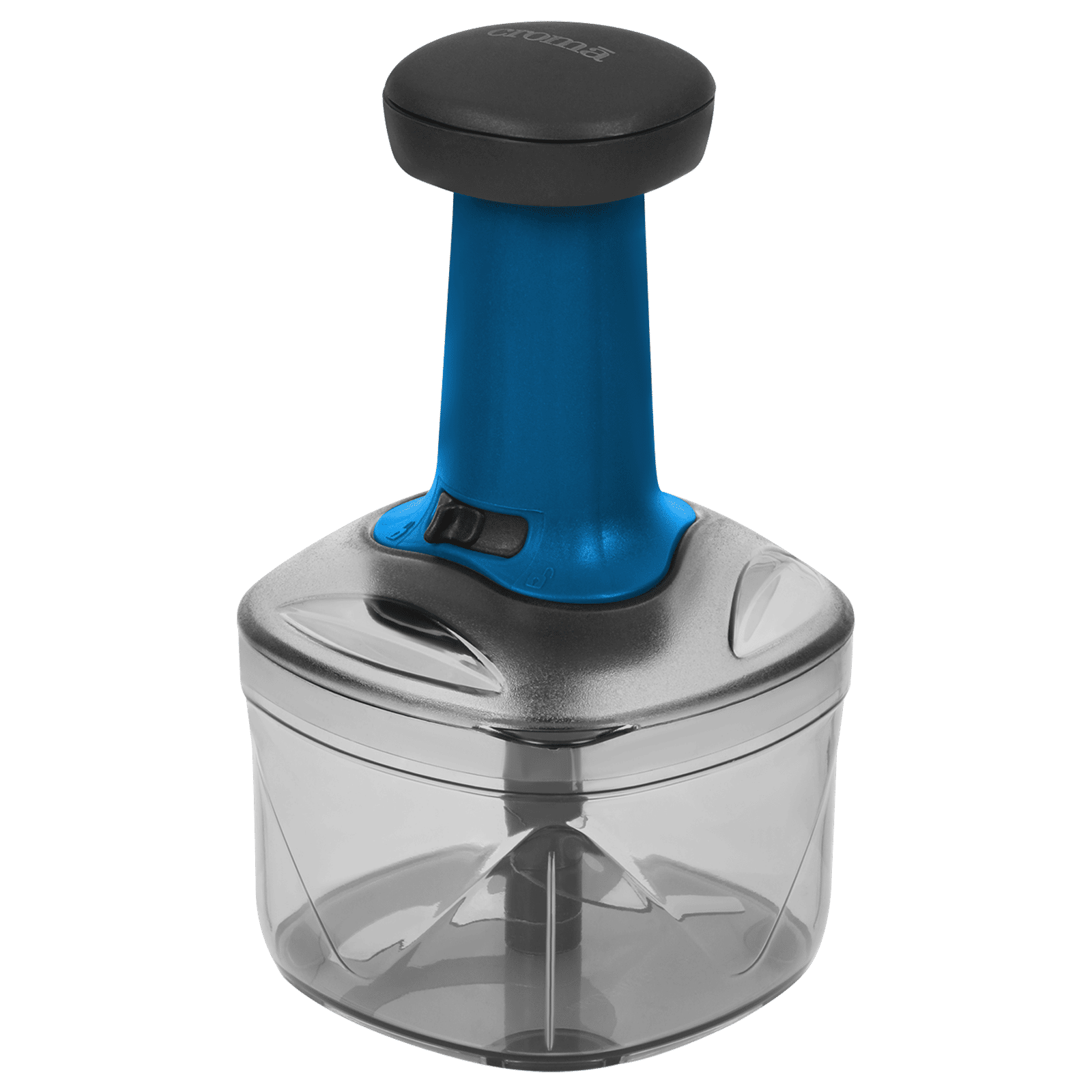 Croma Manual Push Chopper 600 ml (Blue and Black) Croma Manual Push Chopper 600 ml (Blue and Black)_4