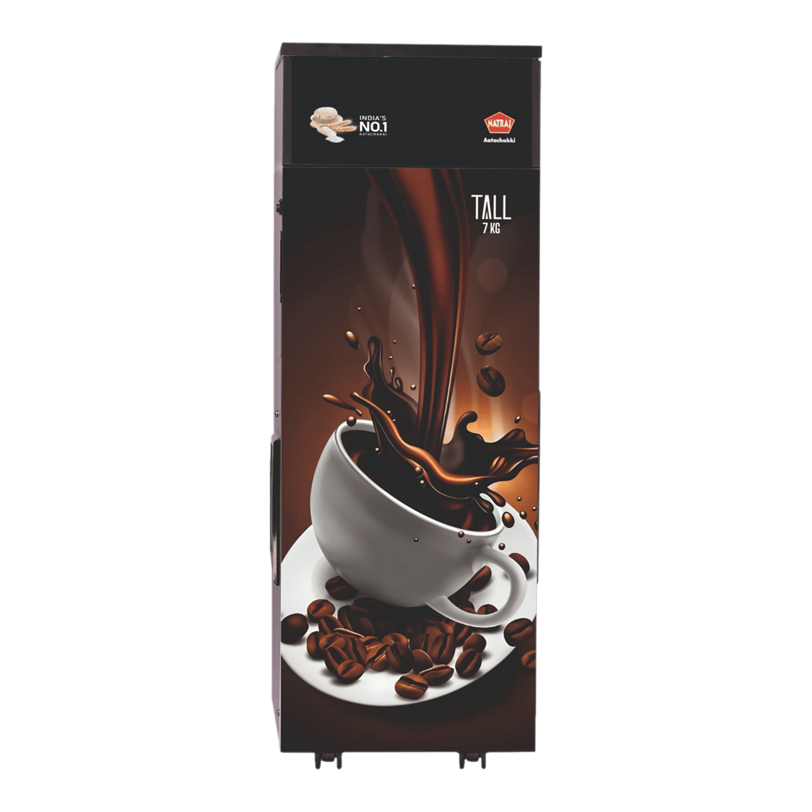 NATRAJ Tall 1100 Watts 7 kg Flour Mill Machine (AC110, Coffee)_1