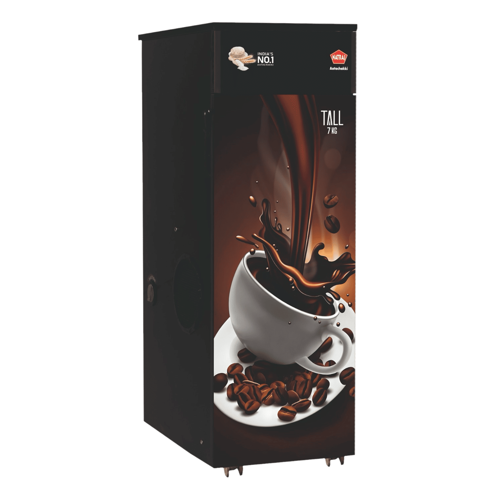 NATRAJ Tall 1100 Watts 7 kg Flour Mill Machine (AC110, Coffee)_4