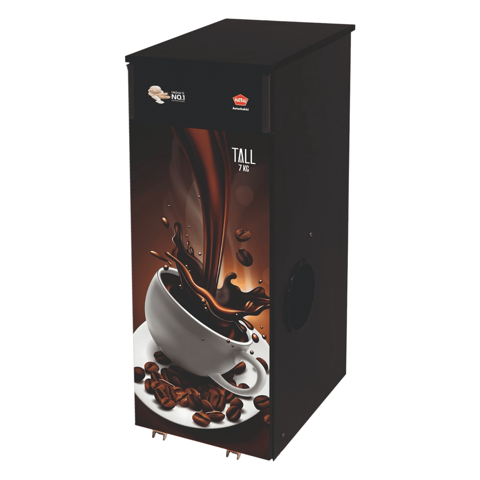 NATRAJ Tall 1100 Watts 7 kg Flour Mill Machine (AC110, Coffee)_5