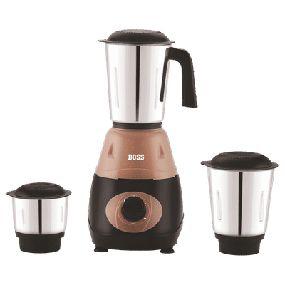 BOSS Bravo B274 500 Watt 3 Jars Mixer Grinder (20000 RPM, Auto Switch Off, Beige)