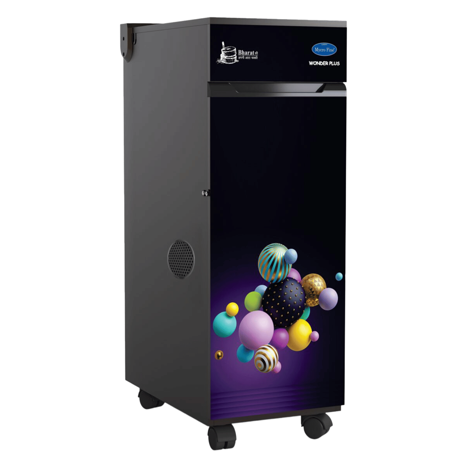 Mycro Fine Wonder Plus 750 Watts 6 Kg Flour Mill Machine (Aircooled High Tech Filter, LMWONDERPLUS3DBALL, Black) Mycro Fine Wonder Plus 750 Watts 6 Kg Flour Mill Machine (Aircooled High Tech Filter, LMWONDERPLUS3DBALL, Black)_2