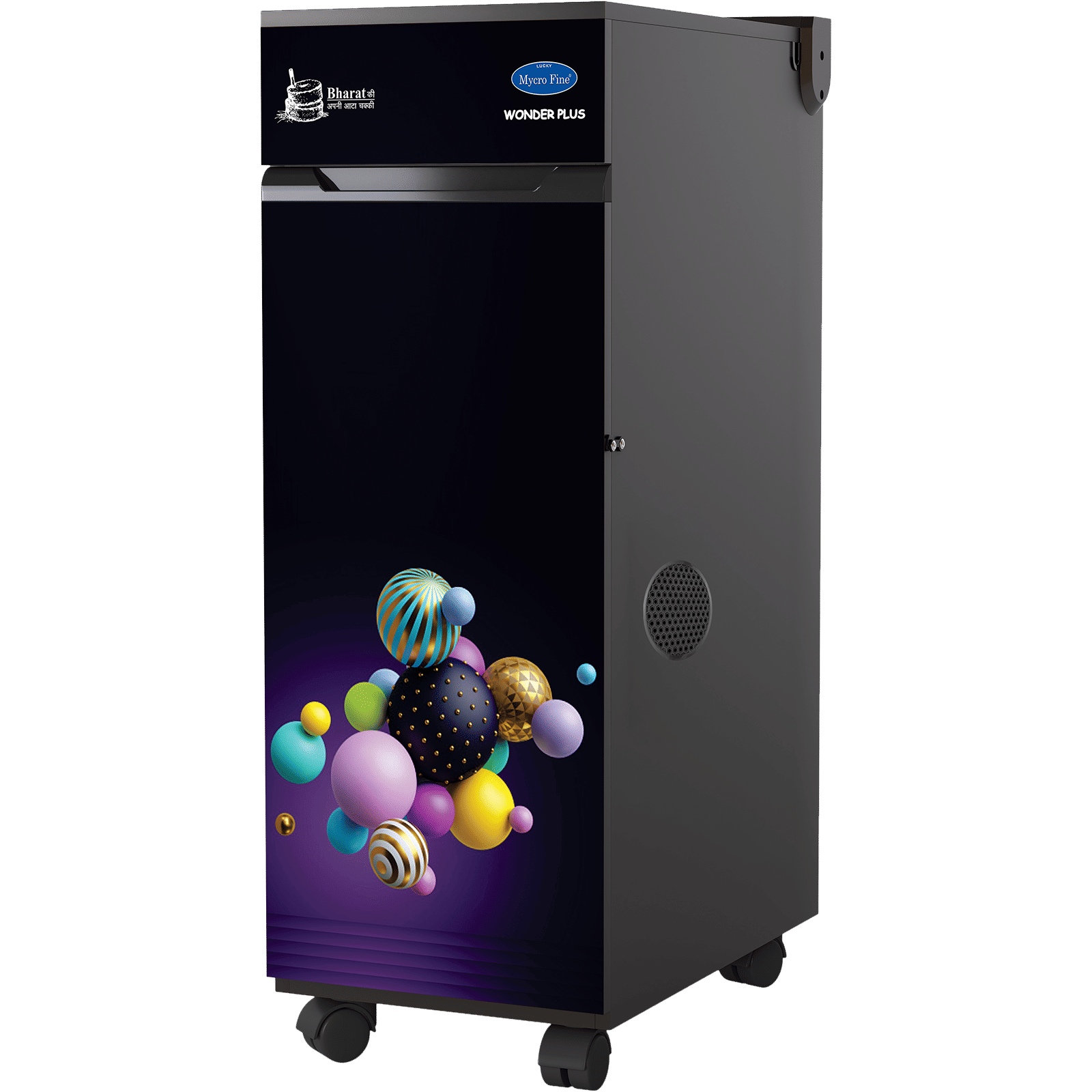 Mycro Fine Wonder Plus 750 Watts 6 Kg Flour Mill Machine (Aircooled High Tech Filter, LMWONDERPLUS3DBALL, Black) Mycro Fine Wonder Plus 750 Watts 6 Kg Flour Mill Machine (Aircooled High Tech Filter, LMWONDERPLUS3DBALL, Black)_3