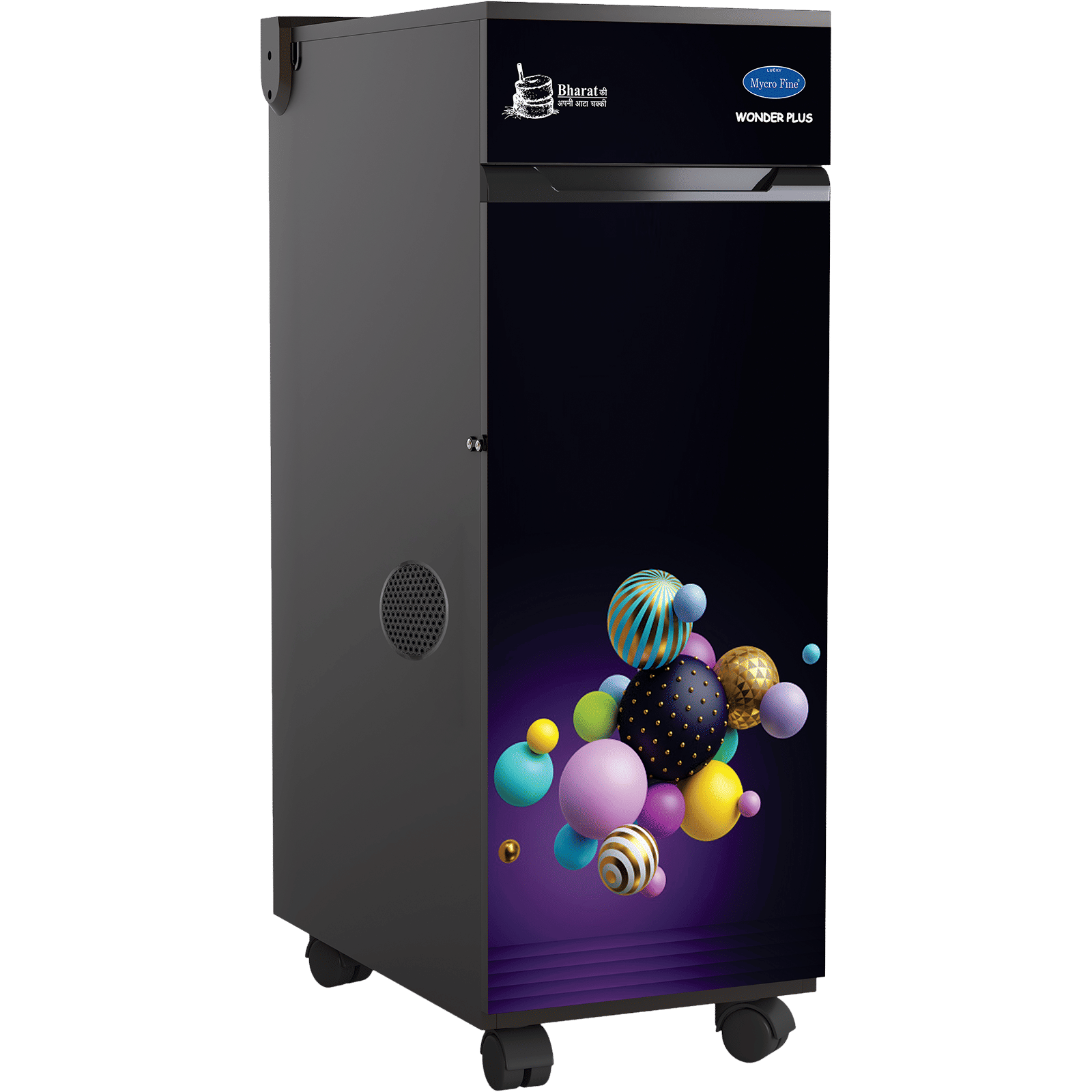 Mycro Fine Wonder Plus 750 Watts 6 Kg Flour Mill Machine (Aircooled High Tech Filter, LMWONDERPLUS3DBALL, Black) Mycro Fine Wonder Plus 750 Watts 6 Kg Flour Mill Machine (Aircooled High Tech Filter, LMWONDERPLUS3DBALL, Black)_4