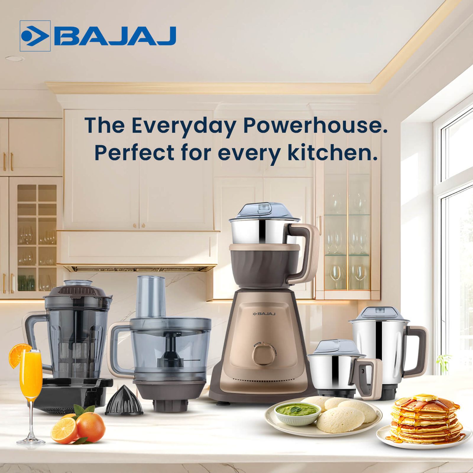 Bajaj Style Mix 1000 Watt 5 Jars Mixer Grinder (20000 RPM, Powerful Titan Motor, Sahara Beige) Bajaj Style Mix 1000 Watt 5 Jars Mixer Grinder (20000 RPM, Powerful Titan Motor, Sahara Beige)_9
