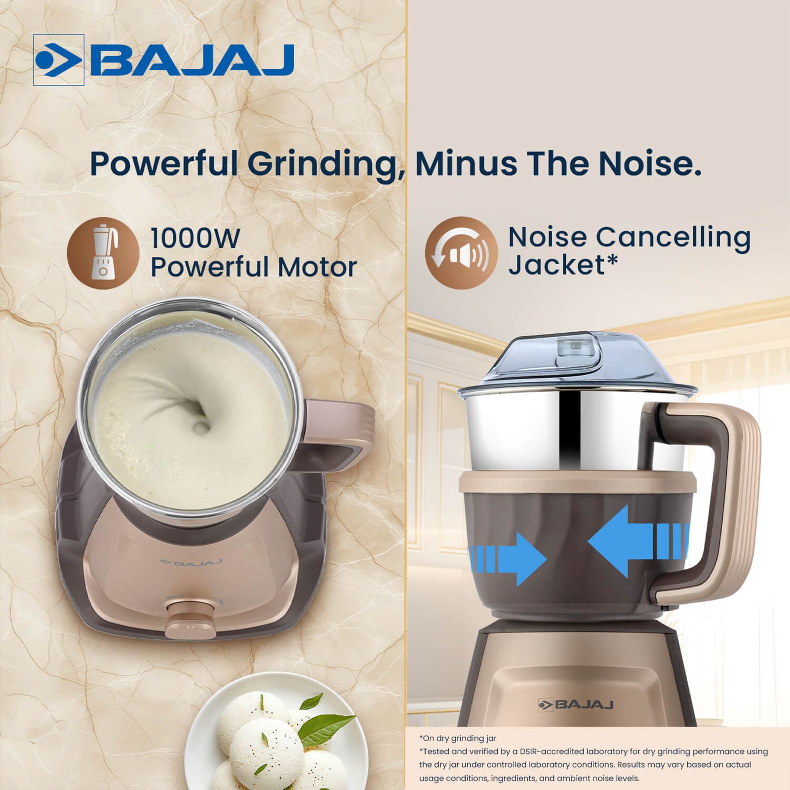 Bajaj Style Mix 1000 Watt 5 Jars Mixer Grinder (20000 RPM, Powerful Titan Motor, Sahara Beige) Bajaj Style Mix 1000 Watt 5 Jars Mixer Grinder (20000 RPM, Powerful Titan Motor, Sahara Beige)_6