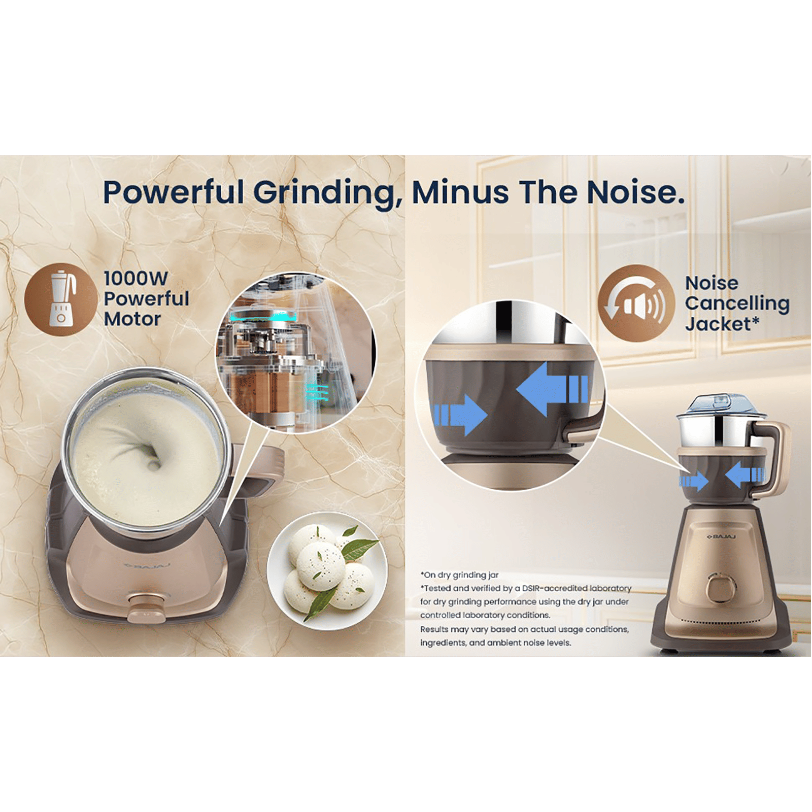 Bajaj Style Mix 1000 Watt 5 Jars Mixer Grinder (20000 RPM, Powerful Titan Motor, Sahara Beige) Bajaj Style Mix 1000 Watt 5 Jars Mixer Grinder (20000 RPM, Powerful Titan Motor, Sahara Beige)_7