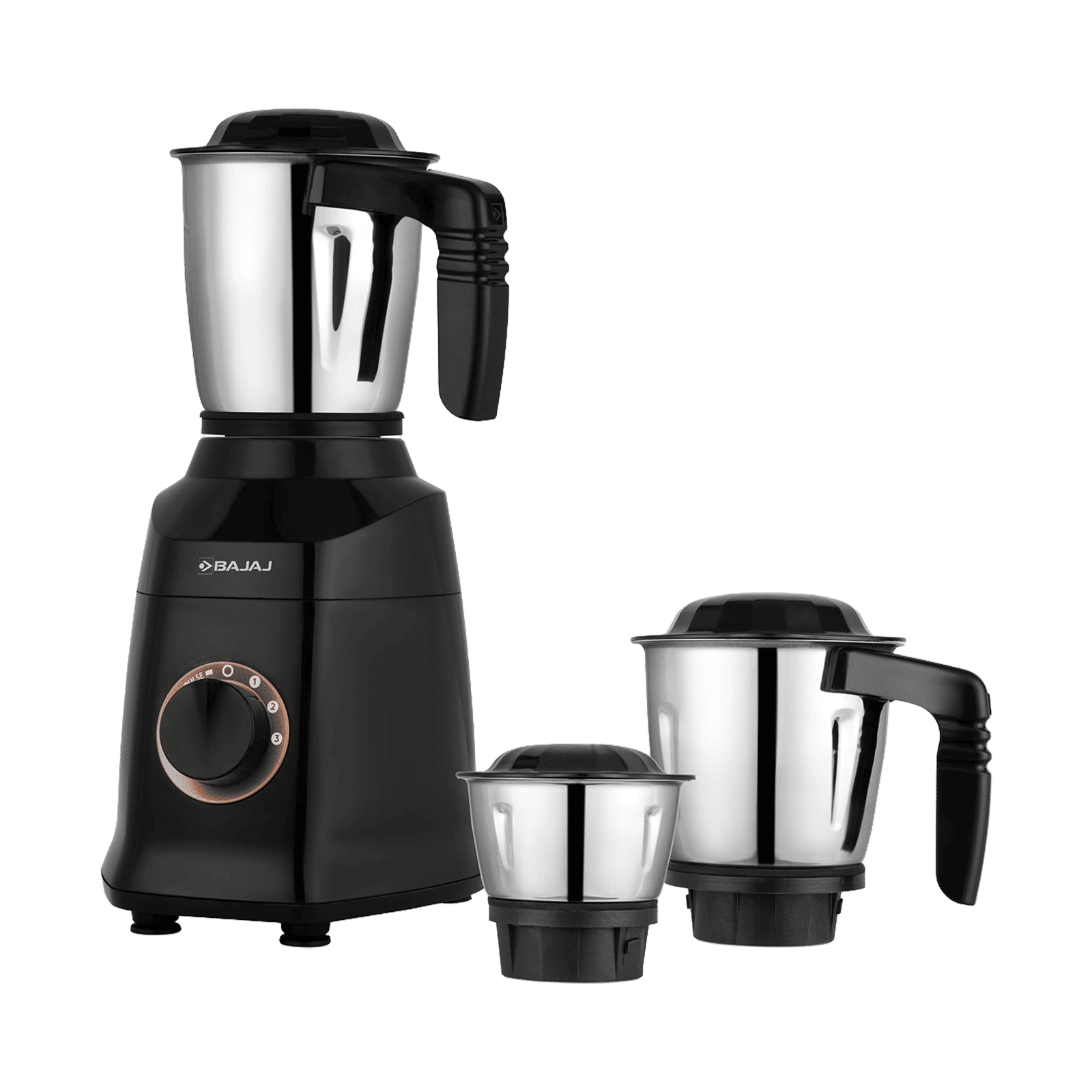 Bajaj Military Series Finesse 750 Watt 3 Jars Mixer Grinder (20000 RPM, Powerful Titan Motor, Black & Copper) Bajaj Military Series Finesse 750 Watt 3 Jars Mixer Grinder (20000 RPM, Powerful Titan Motor, Black & Copper)_4
