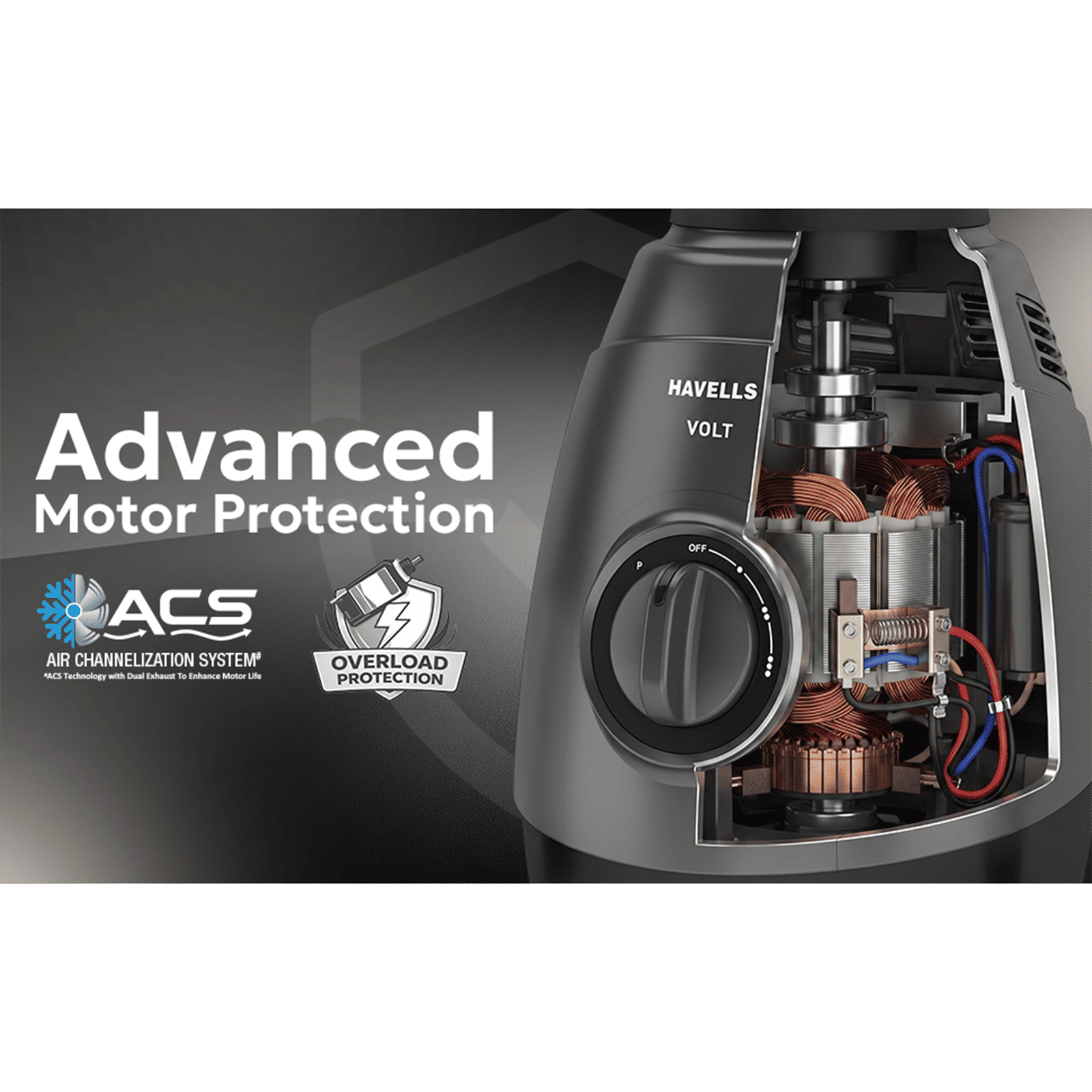 Havells Volt 750 Watt 4 Jars Mixer Grinder (21000 RPM, Grey)_7