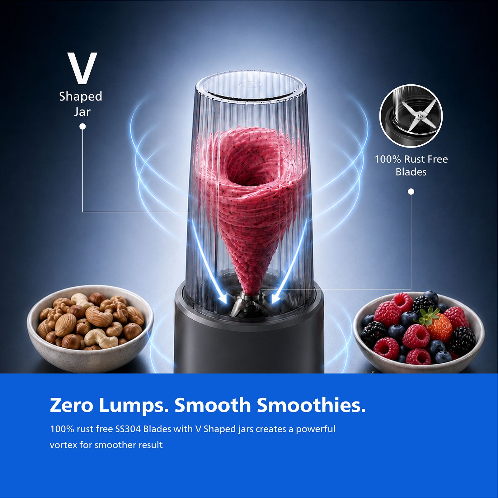 Philips HR2613/00 350 Watt 3 Jars Juicer Blender (25000 RPM, Leak-Proof Sipper Lid, Grey)_6