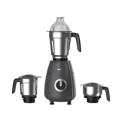 PHILIPS HR7731/00 1000 Watt 3 Jars Mixer Grinder (21000 RPM, Fast Precision Grinding, Grey)