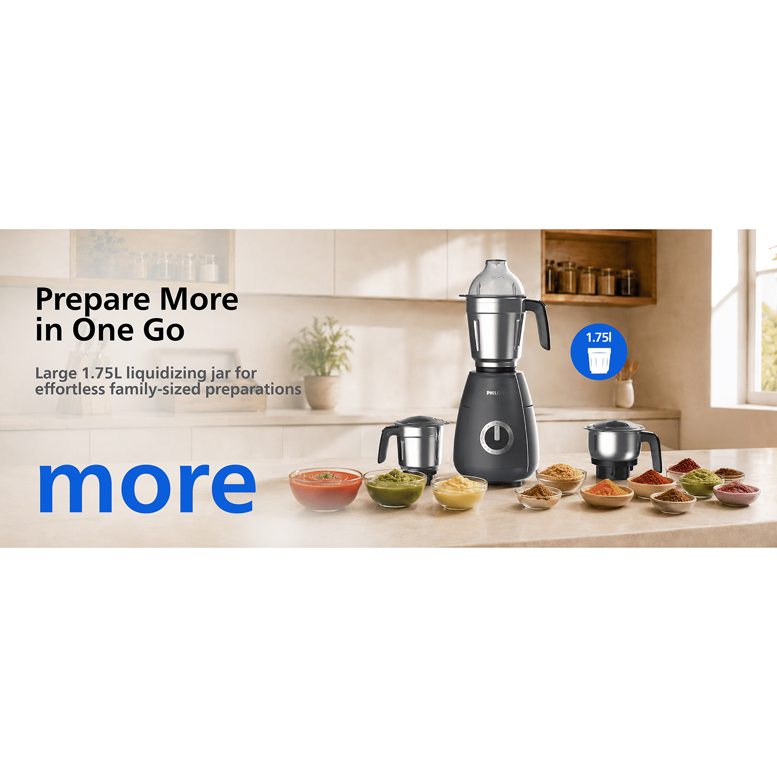PHILIPS HR7731/00 1000 Watt 3 Jars Mixer Grinder (21000 RPM, Fast Precision Grinding, Grey) PHILIPS HR7731/00 1000 Watt 3 Jars Mixer Grinder (21000 RPM, Fast Precision Grinding, Grey)_11