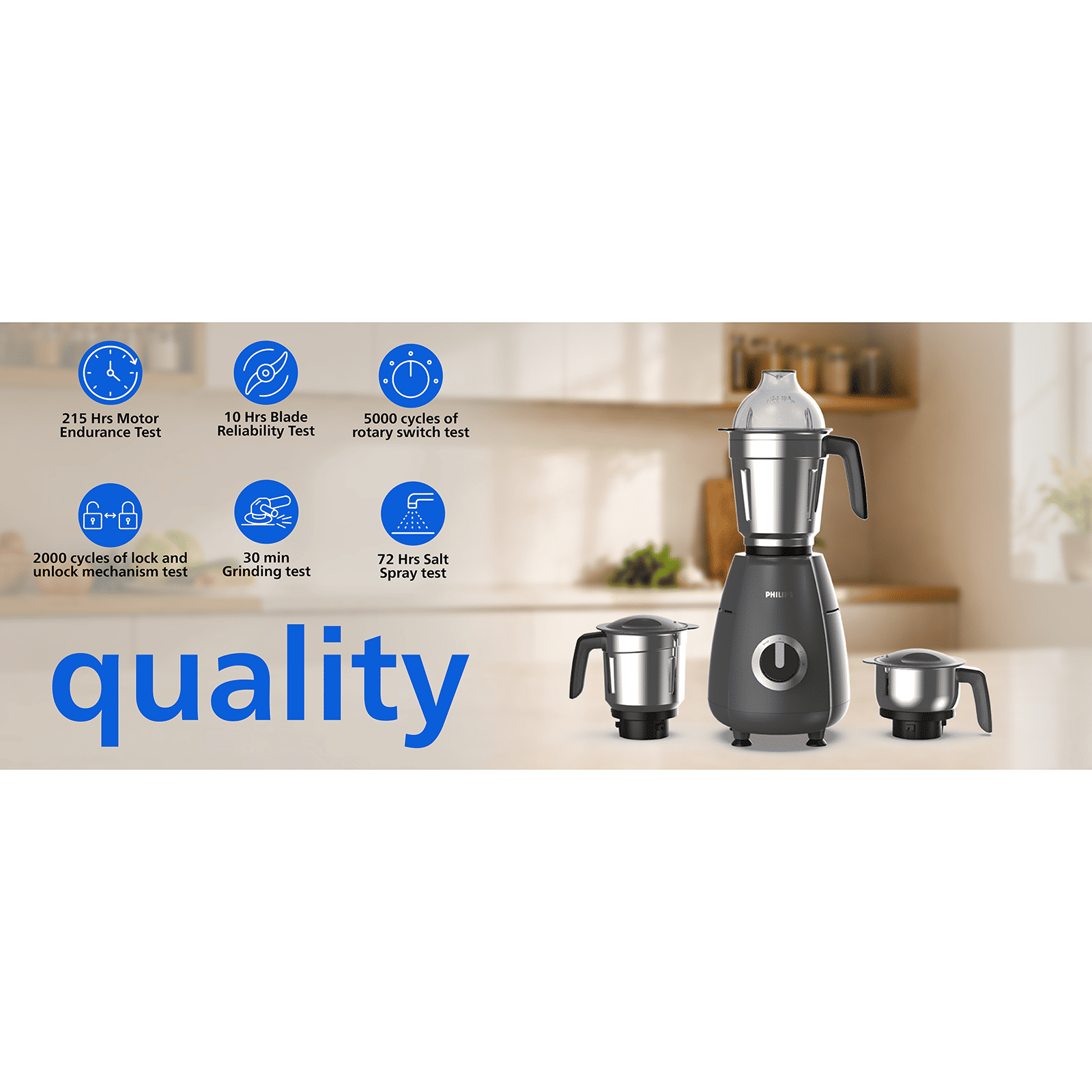 PHILIPS HR7731/00 1000 Watt 3 Jars Mixer Grinder (21000 RPM, Fast Precision Grinding, Grey) PHILIPS HR7731/00 1000 Watt 3 Jars Mixer Grinder (21000 RPM, Fast Precision Grinding, Grey)_17