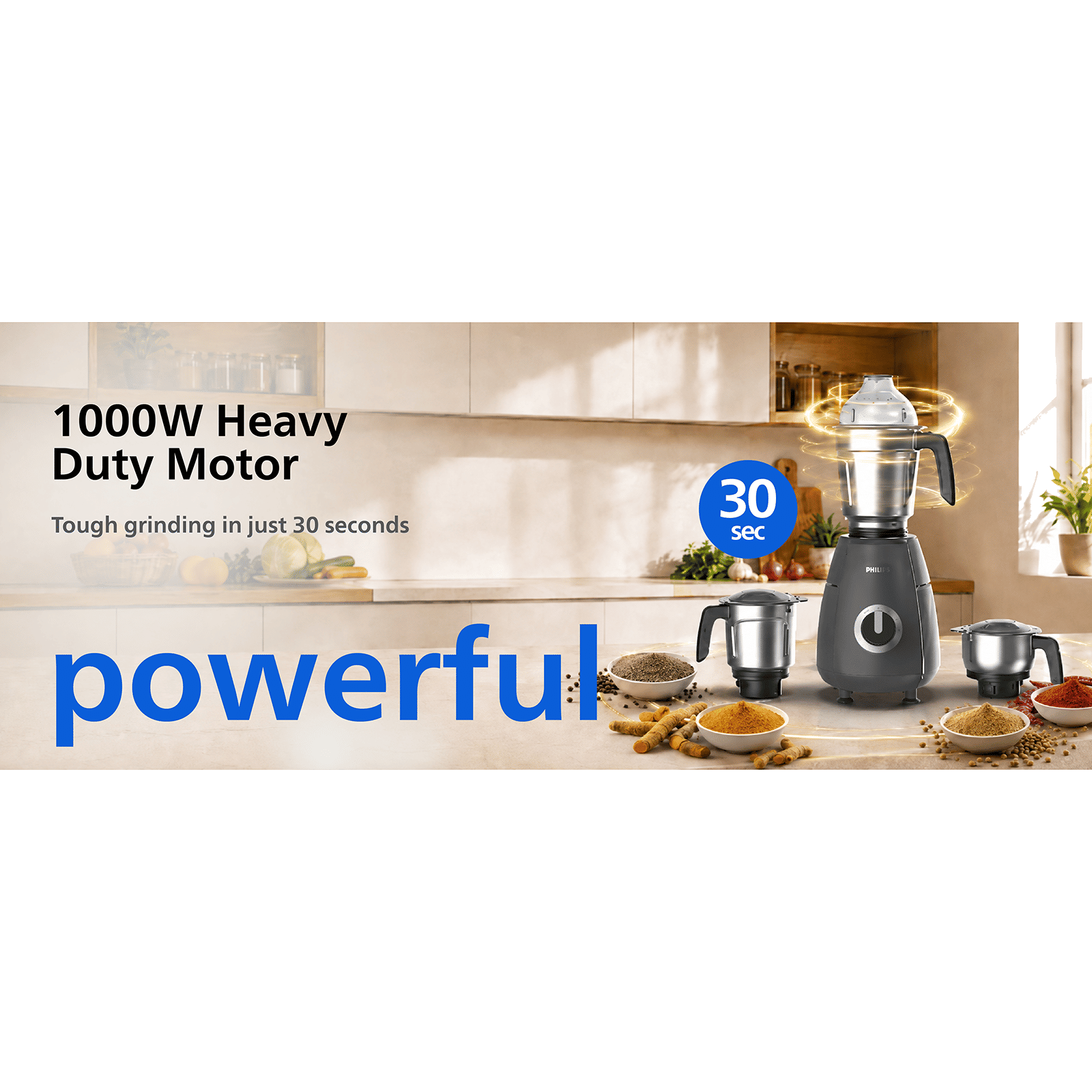 PHILIPS HR7731/00 1000 Watt 3 Jars Mixer Grinder (21000 RPM, Fast Precision Grinding, Grey) PHILIPS HR7731/00 1000 Watt 3 Jars Mixer Grinder (21000 RPM, Fast Precision Grinding, Grey)_18