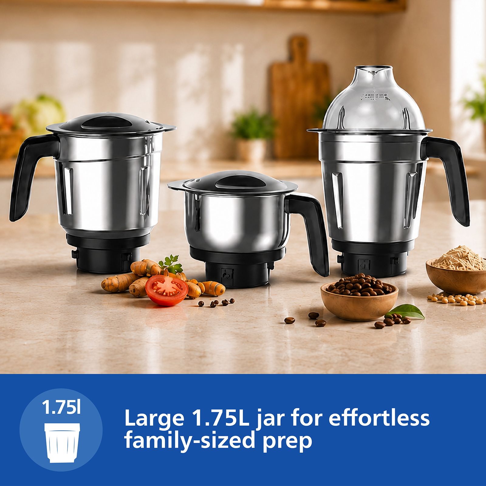PHILIPS HR7731/00 1000 Watt 3 Jars Mixer Grinder (21000 RPM, Fast Precision Grinding, Grey) PHILIPS HR7731/00 1000 Watt 3 Jars Mixer Grinder (21000 RPM, Fast Precision Grinding, Grey)_5