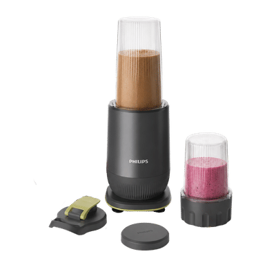 Philips HR2612/00 350 Watt 2 Jars Juicer Blender (25000 RPM, Leak-Proof Sipper Lid, Grey)