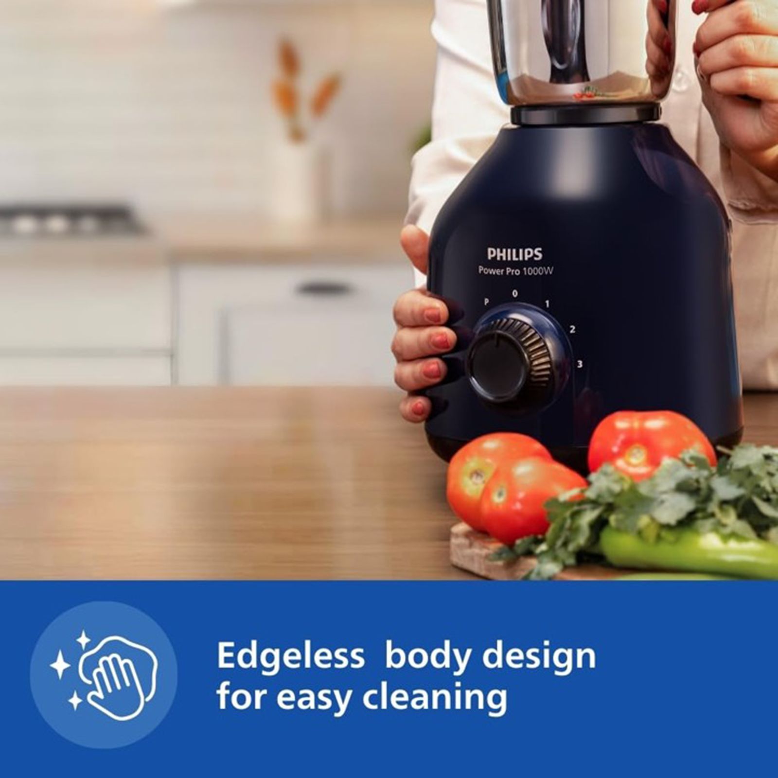 PHILIPS Power Pro 1000 Watt 4 Jars Mixer Grinder (21000 RPM, Quick Cool Ventilation Technology, Azure Blue) PHILIPS Power Pro 1000 Watt 4 Jars Mixer Grinder (21000 RPM, Quick Cool Ventilation Technology, Azure Blue)_3