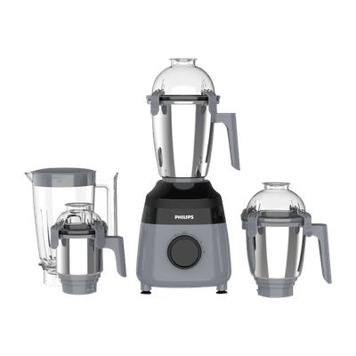 PHILIPS HR7001/01 750 Watt 4 Jars Mixer Grinder (21000 RPM, Ergonomic Grip, Grey)
