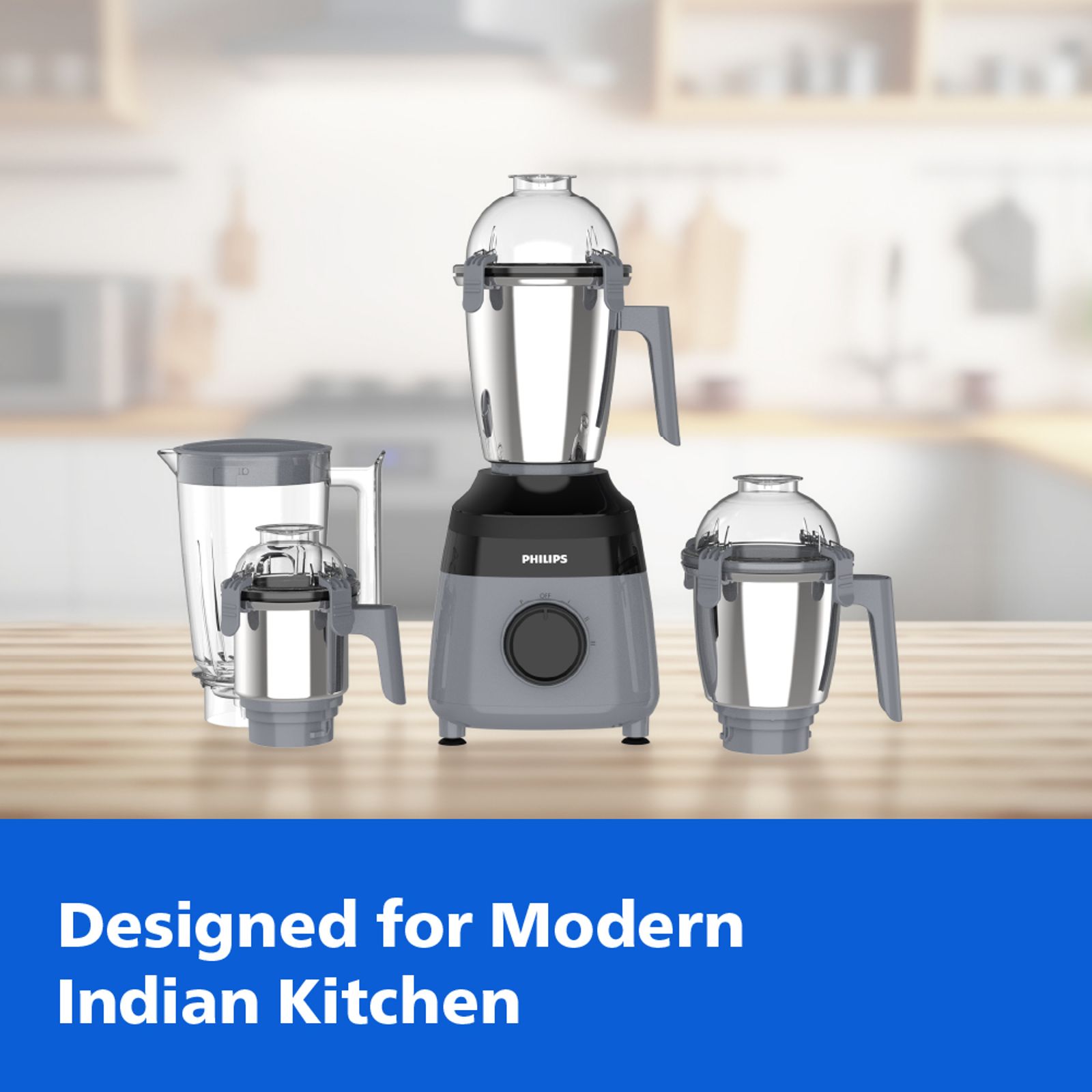 PHILIPS HR7001/01 750 Watt 4 Jars Mixer Grinder (21000 RPM, Ergonomic Grip, Grey) PHILIPS HR7001/01 750 Watt 4 Jars Mixer Grinder (21000 RPM, Ergonomic Grip, Grey)_4
