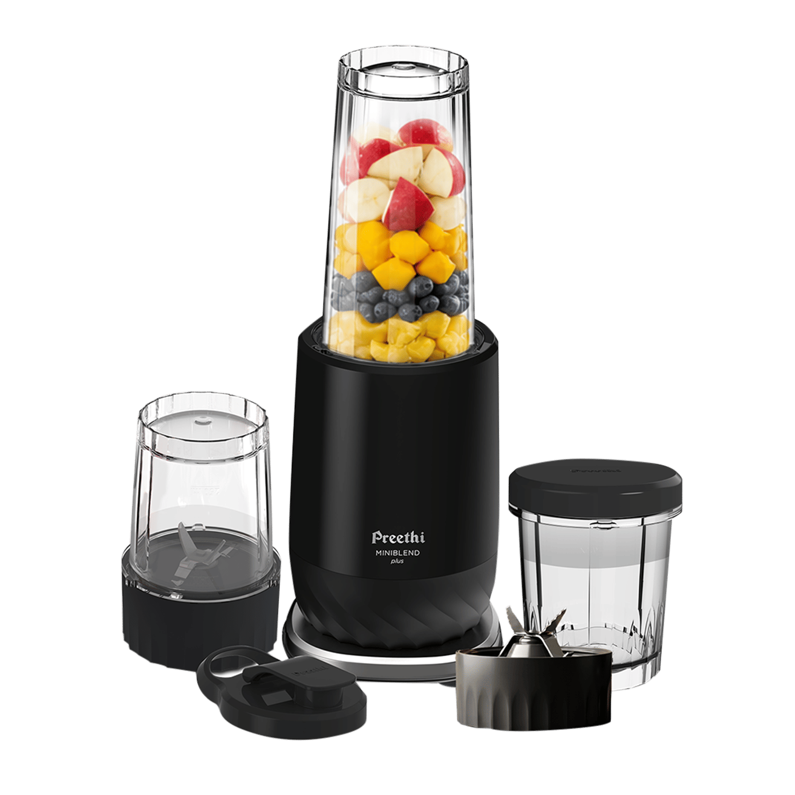 Preethi MINIBLEND plus 300 Watt 3 Jars Juicer Blender (25000 RPM, Secure Leak-Proof Jars, Black) Preethi MINIBLEND plus 300 Watt 3 Jars Juicer Blender (25000 RPM, Secure Leak-Proof Jars, Black)_1