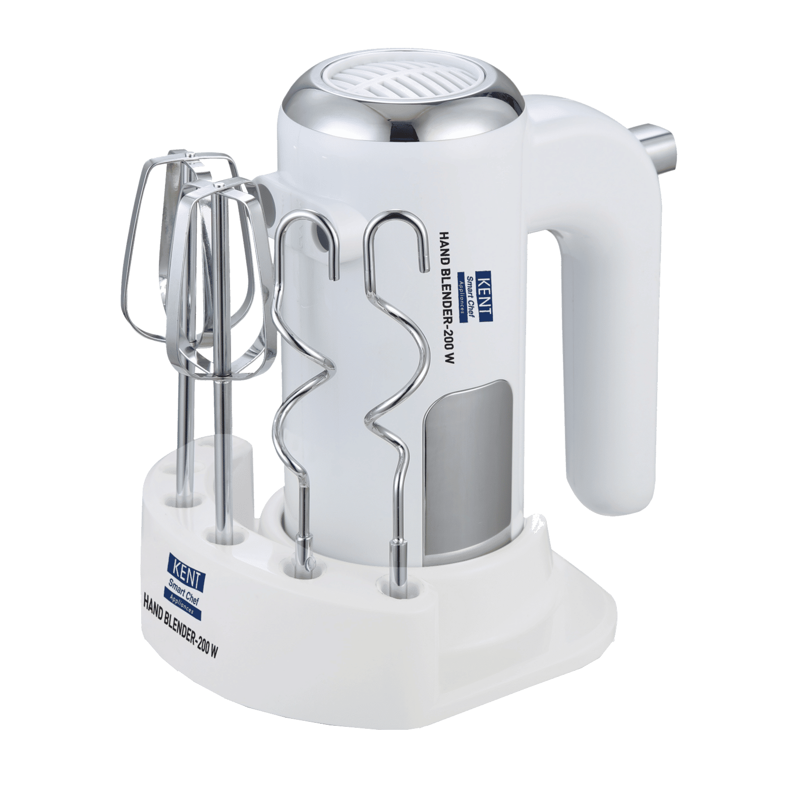 KENT 200 Watt 5 Speed Hand Blender with 4 Attachments (Built-In Overheating Protection, White) KENT 200 Watt 5 Speed Hand Blender with 4 Attachments (Built-In Overheating Protection, White)_1