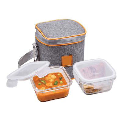 HAVELLS BOROSILICATE GLASS LUNCH BOX 2PC