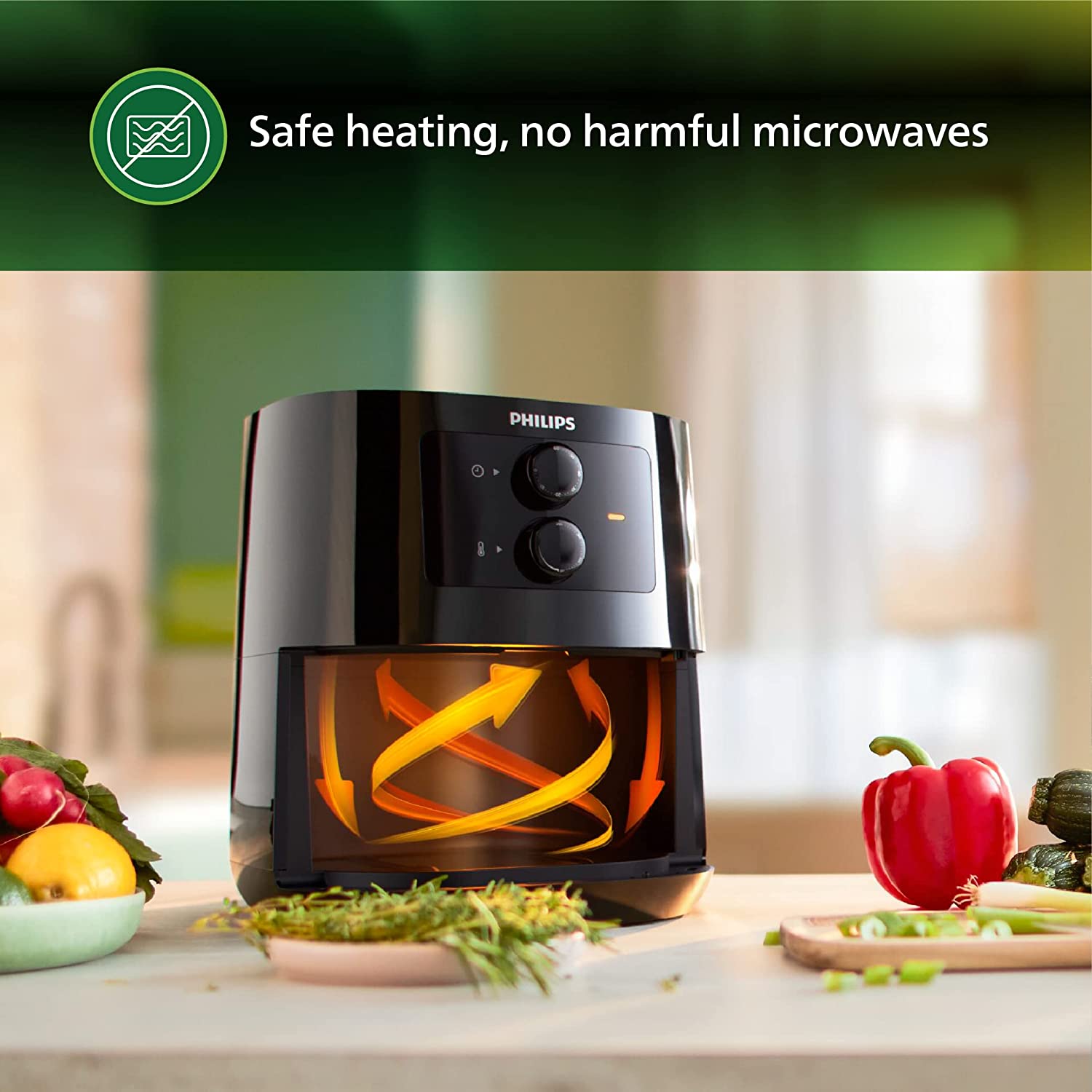 PHILIPS Spectre 4.1L 1400 Watt Air Fryer with Rapid Air Technology (Black)_16