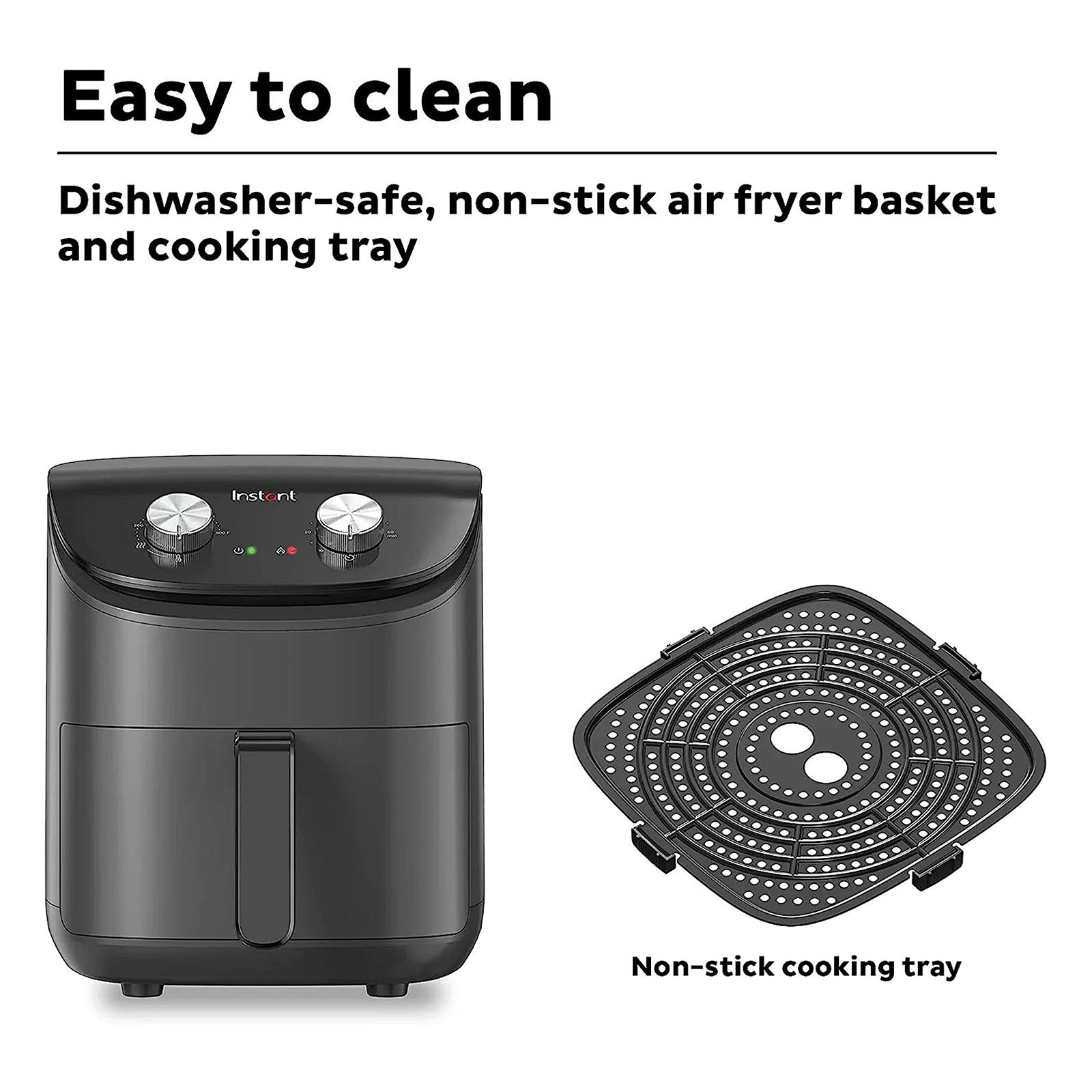 Instant Pot Vortex 3.8L 1500 Watt Essential Air Fryer with EvenCrisp Technology Uses 95 Percent Less Oil (Black) Instant Pot Vortex 3.8L 1500 Watt Essential Air Fryer with EvenCrisp Technology Uses 95 Percent Less Oil (Black)_3