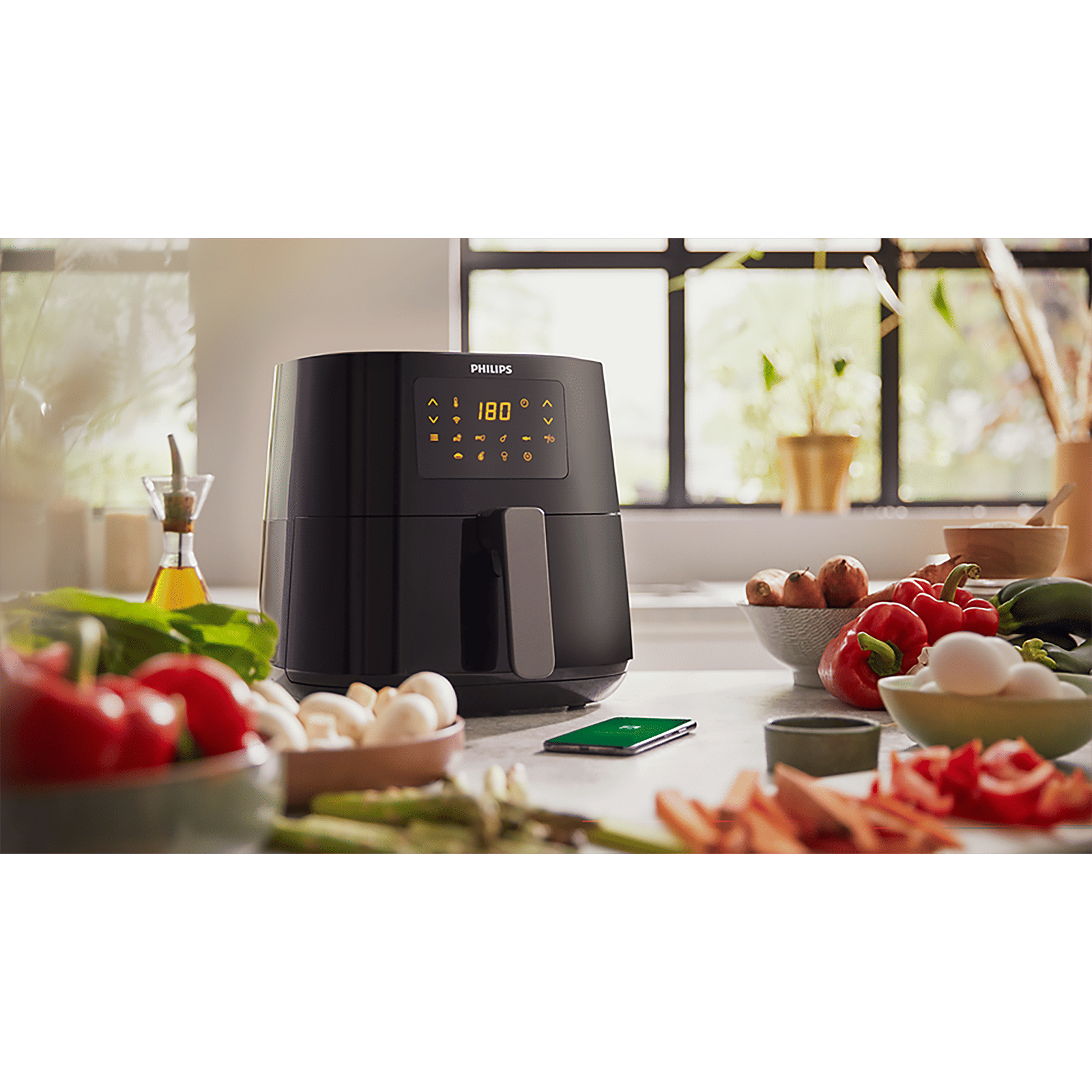 PHILIPS 6.2L 2000 Watt Digital Air Fryer with Rapid Air Technology (Black & Dark Silver) PHILIPS 6.2L 2000 Watt Digital Air Fryer with Rapid Air Technology (Black & Dark Silver)_14