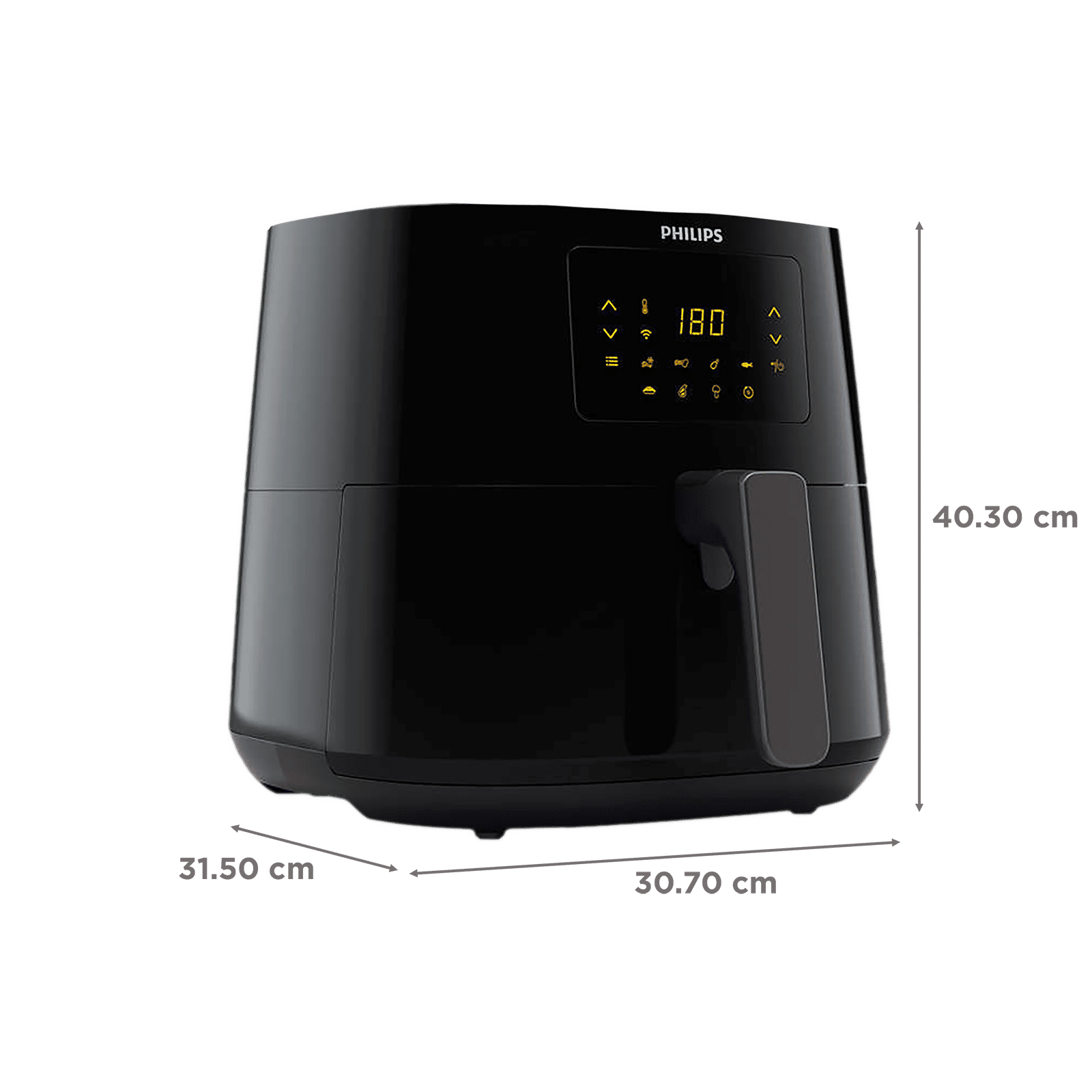 PHILIPS 6.2L 2000 Watt Digital Air Fryer with Rapid Air Technology (Black & Dark Silver) PHILIPS 6.2L 2000 Watt Digital Air Fryer with Rapid Air Technology (Black & Dark Silver)_2