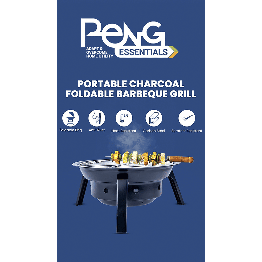 Peng Essential Foldable Charcoal Barbeque Grill (Corrosion Resistant)_9