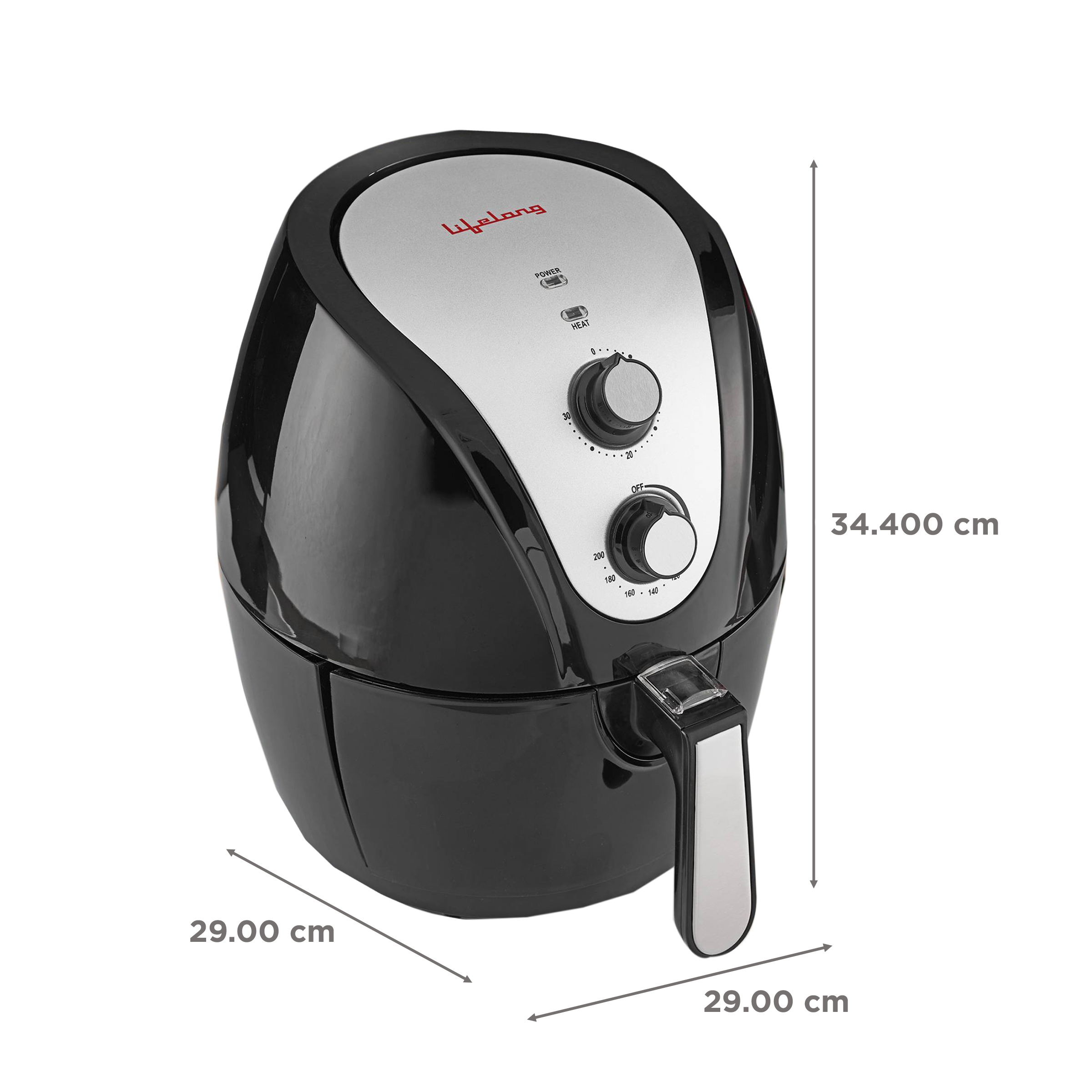 Lifelong Fryo 4.5L 1400 Watt Air Fryer with Rapid Air Technology (Black)_2