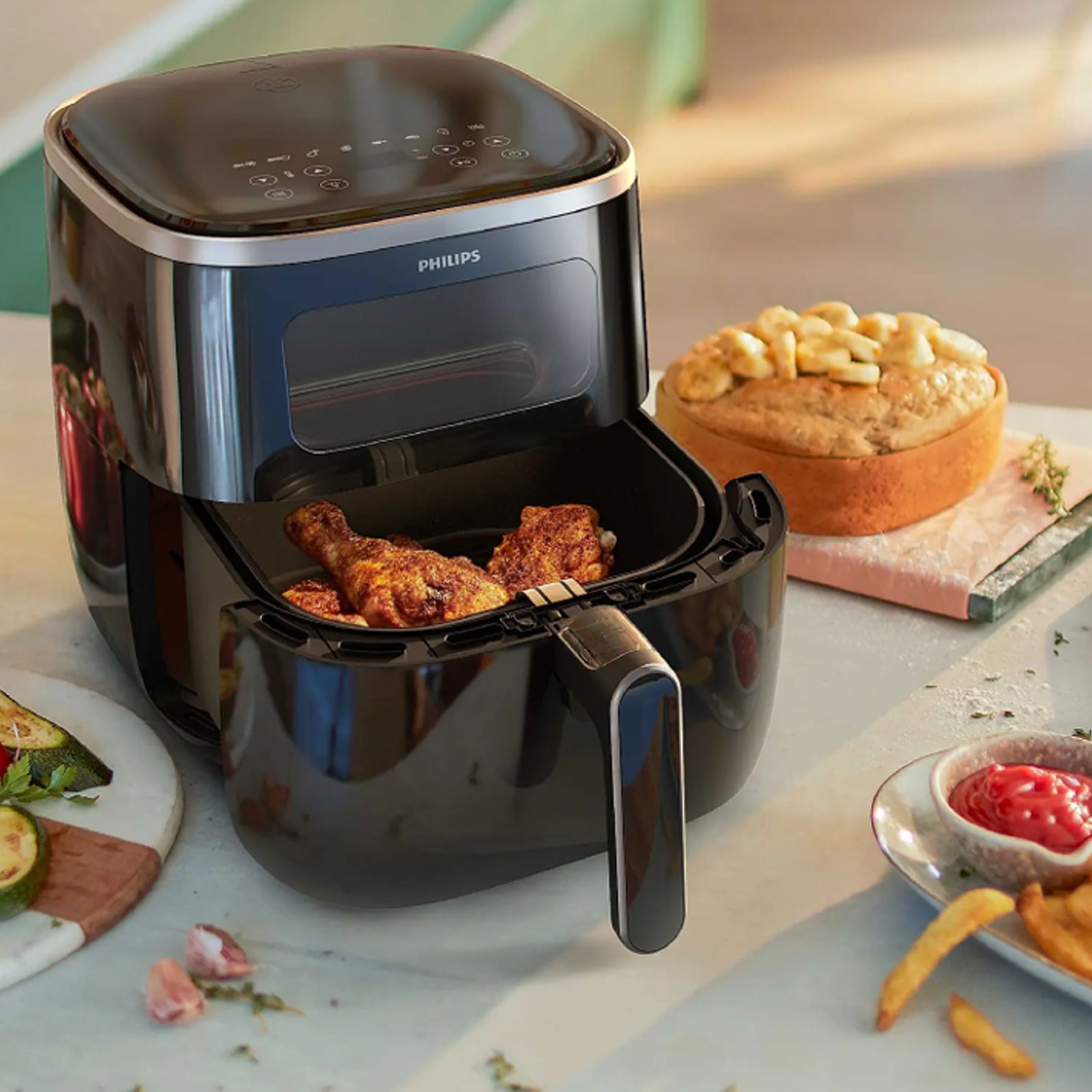 PHILIPS 5.6L 1700 Watt Digital Air Fryer with Rapid Air Technology (Silver) PHILIPS 5.6L 1700 Watt Digital Air Fryer with Rapid Air Technology (Silver)_7