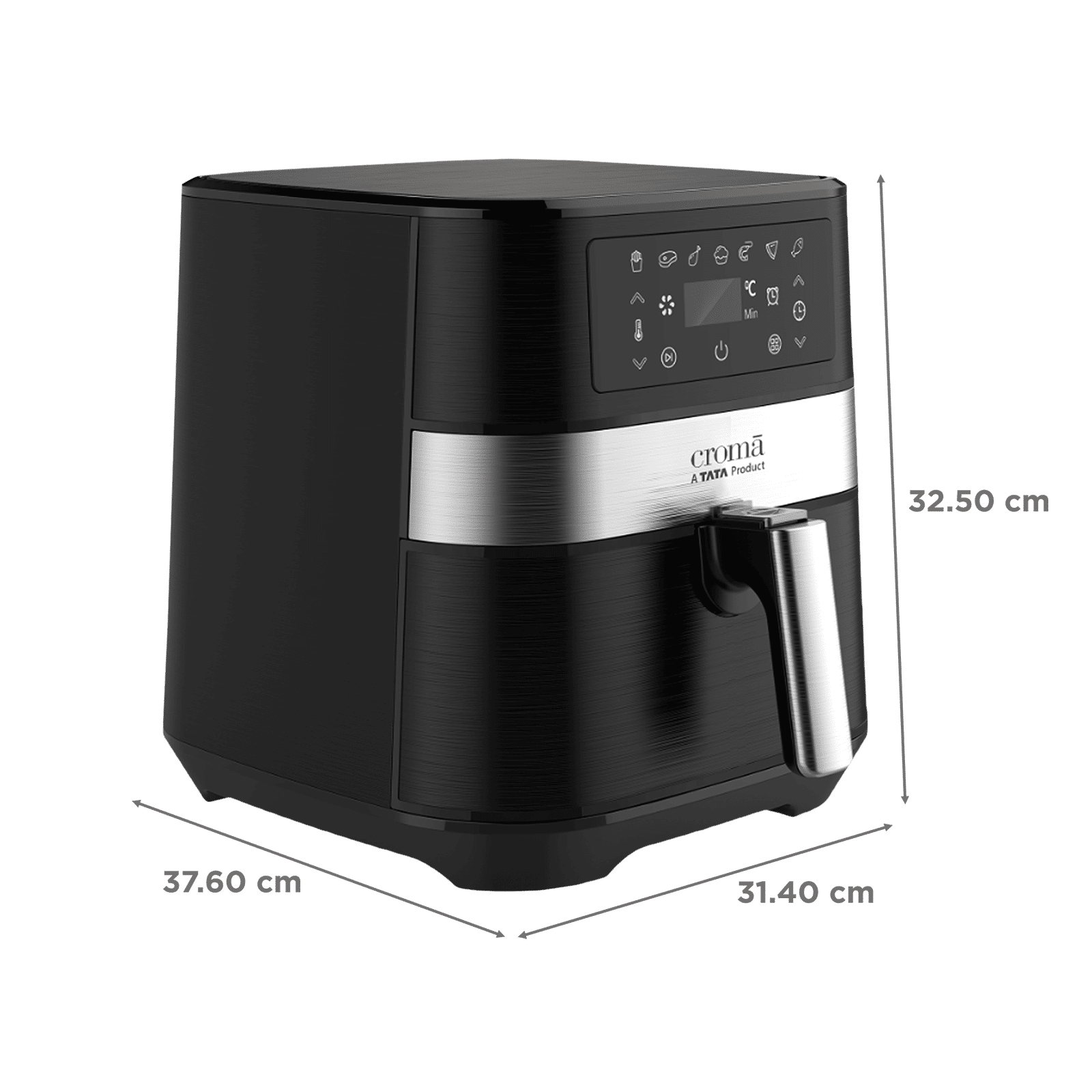 Croma 6L 1700 Watt Digital Air Fryer with Rapid Air Circulation System (Black) Croma 6L 1700 Watt Digital Air Fryer with Rapid Air Circulation System (Black)_2