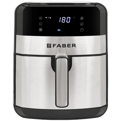 FABER 6.5L 1750 Watt Digital Air Fryer with 360 Degree Rapid Air Circulation Technology (Silver)