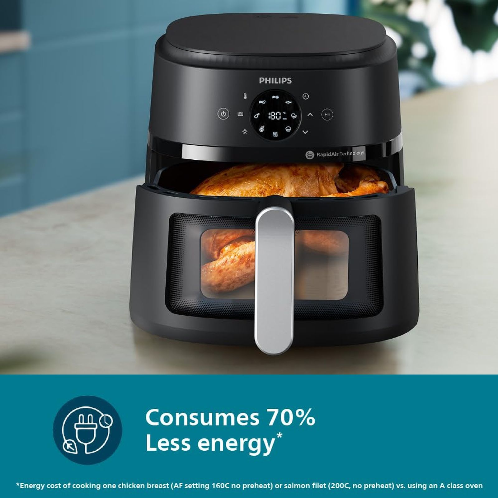 PHILIPS 2000 Series 6.2L 1700 Watt Digital Air Fryer with Rapid Air Technology (Black)_9