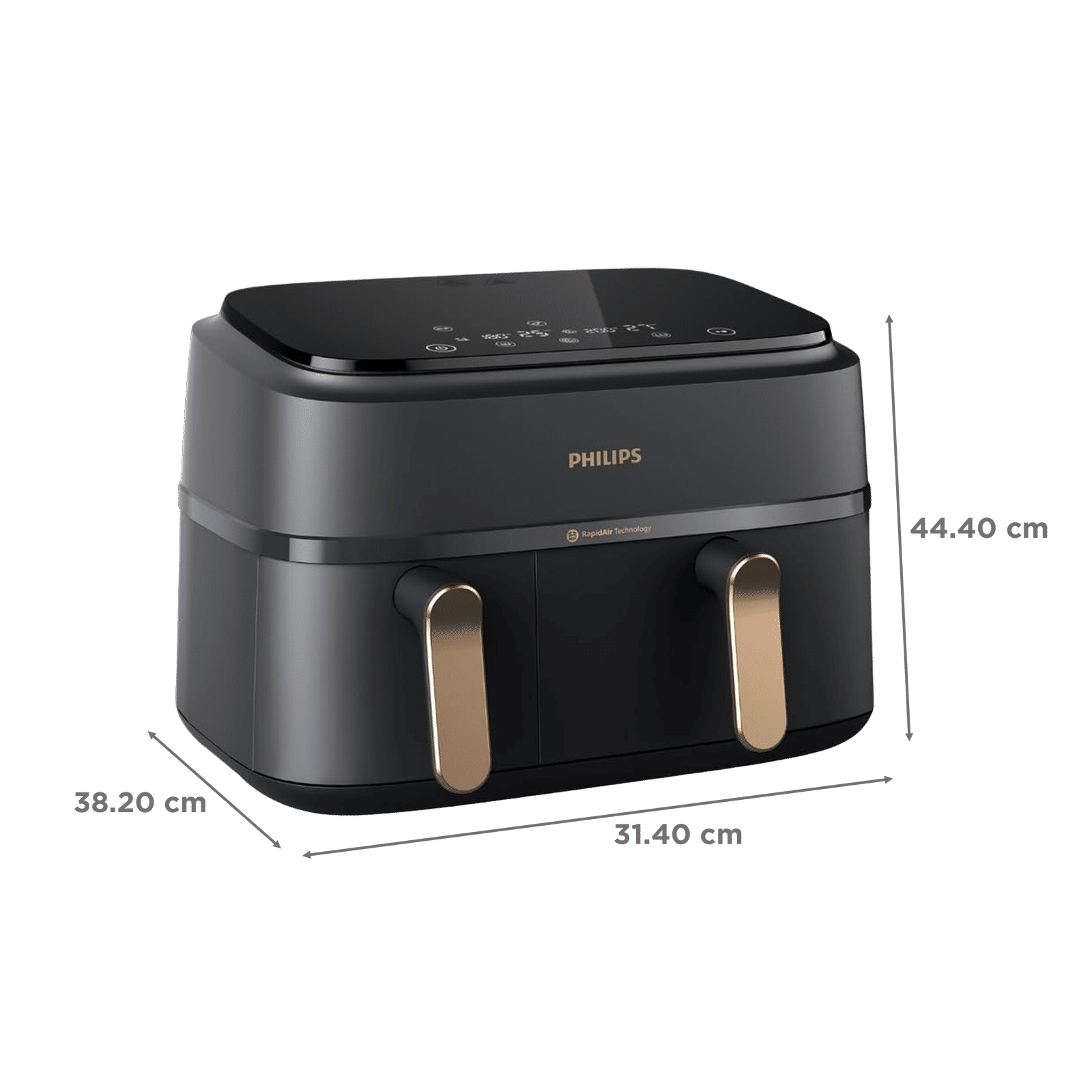 PHILIPS 3000 Series 9L 2750 Watt Digital Air Fryer with Rapid Air Technology (Black & Gold) PHILIPS 3000 Series 9L 2750 Watt Digital Air Fryer with Rapid Air Technology (Black & Gold)_2